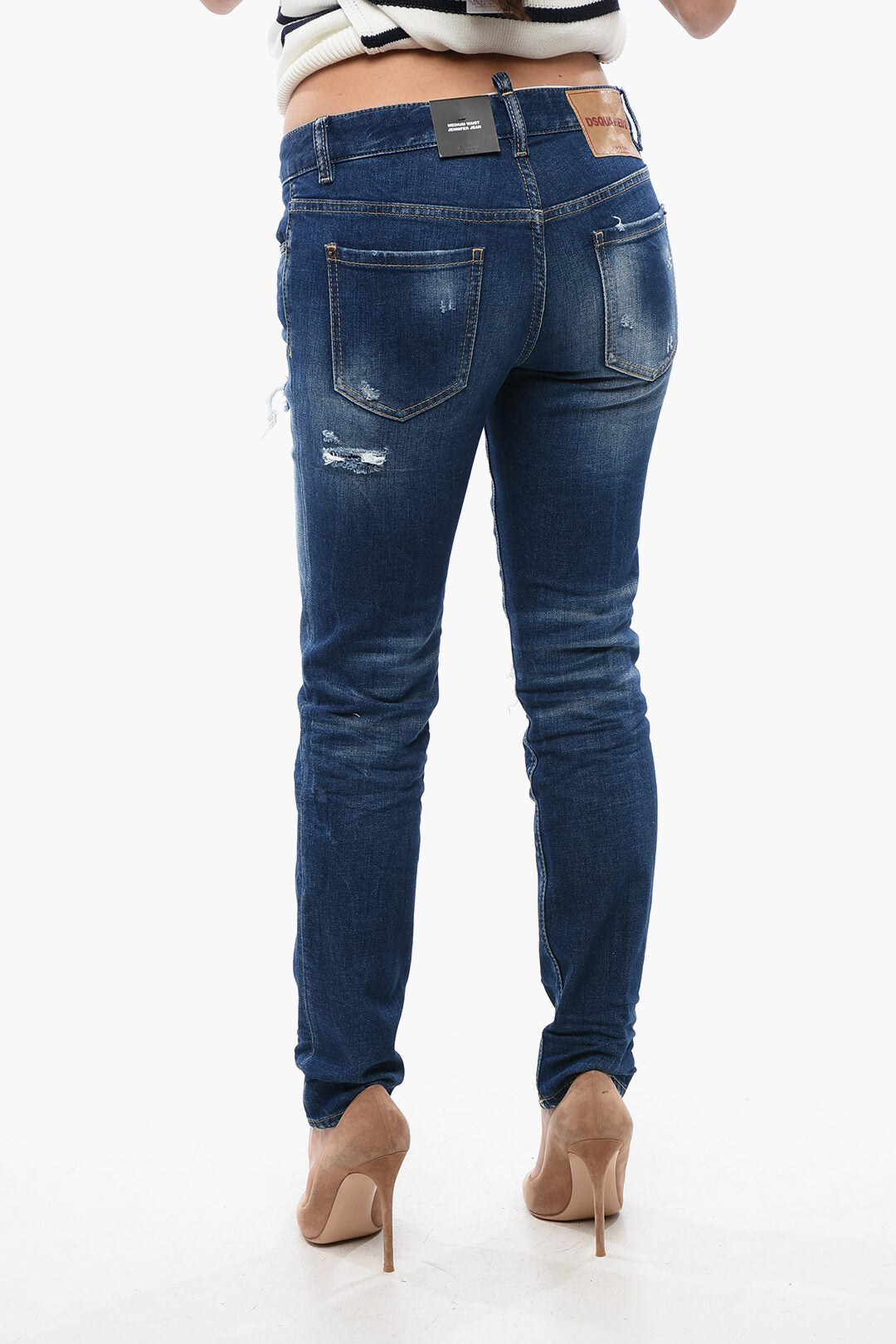 Dsquared2 2405~Jennifer Fit Dark-Wash Denim Jeans 15cm, view 2