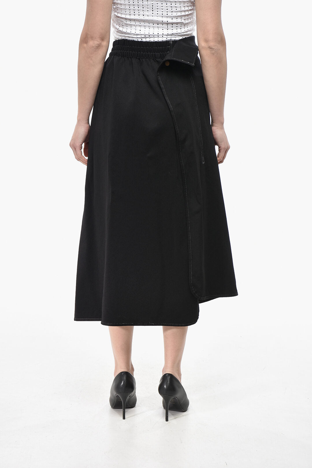 adidas 3500~Jersey Midi Skirt with Side Slits, view 2