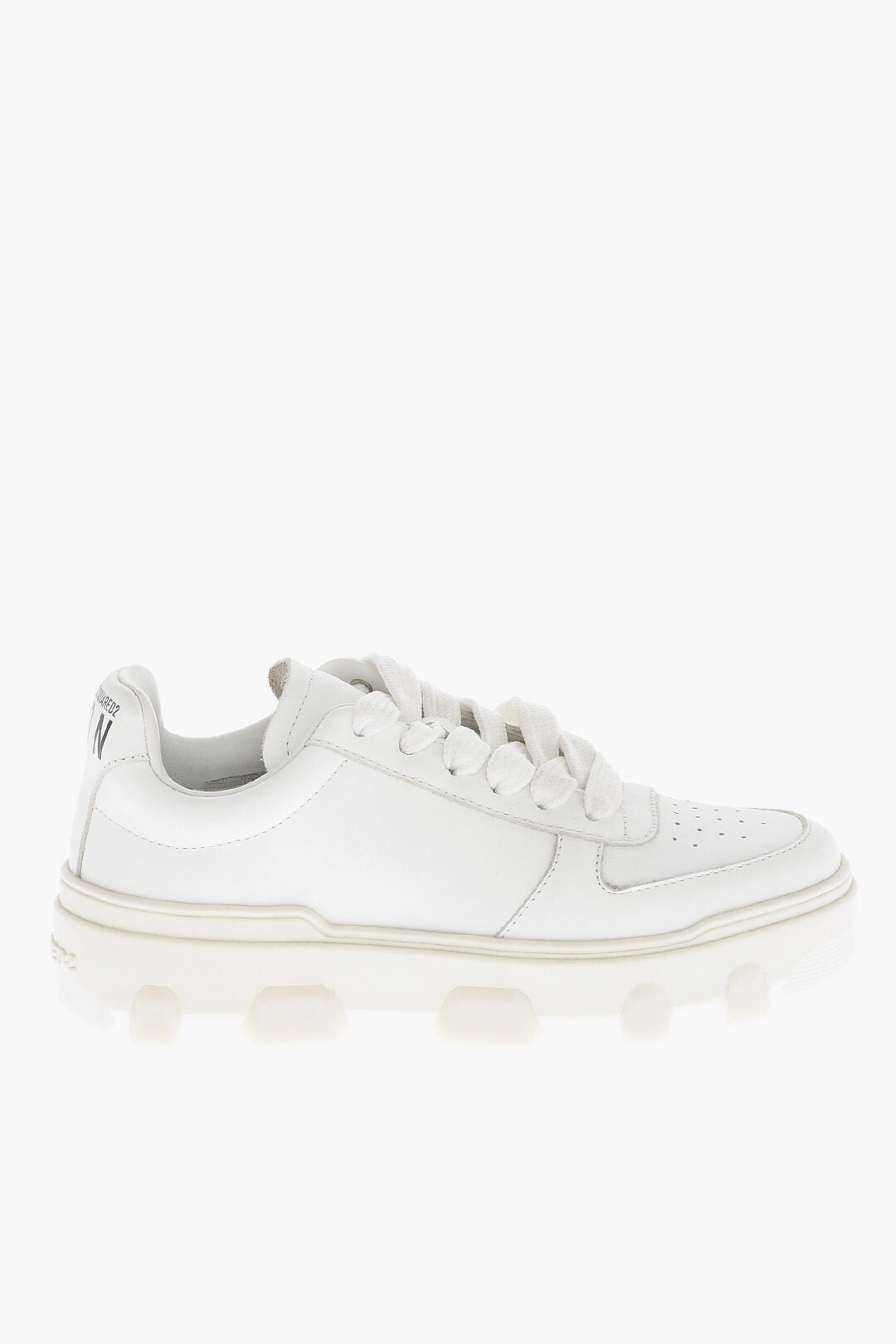 Dsquared2 2405~ICON Leather Low Sneakers BASKET with Logo-Emblazoned Sole