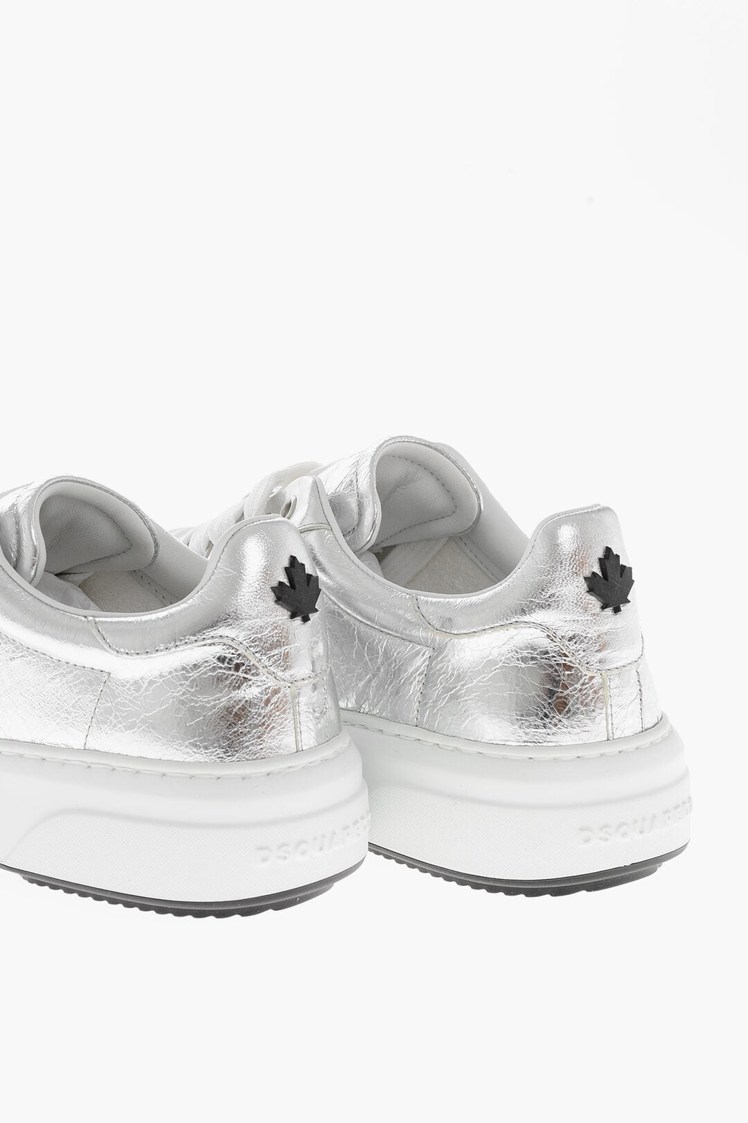 Dsquared2 3050~Low Metallic Leather Sneakers