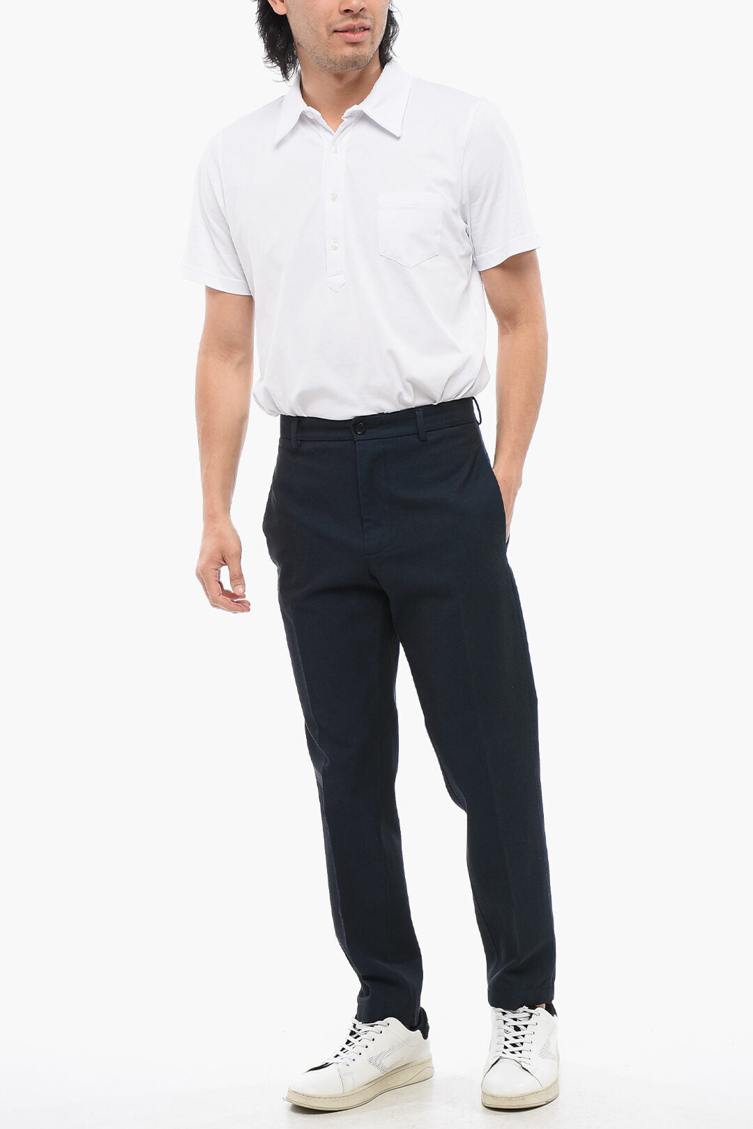 Department 5 2405~Cotton Poplin Trousers GEORGE with Belt Loops