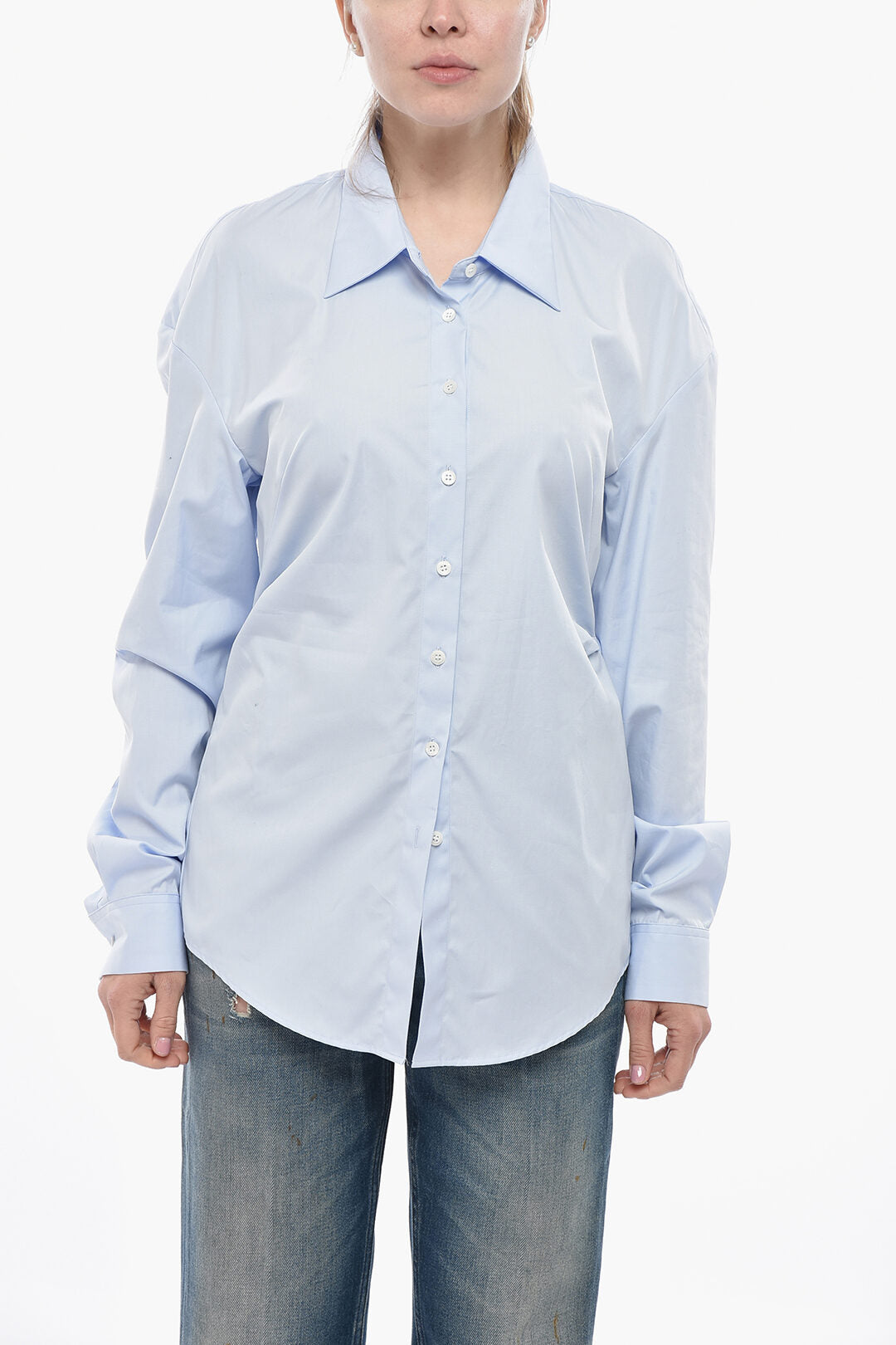 Dries Van Noten 2750~Poplin Shirt CENNY With Back Martingale