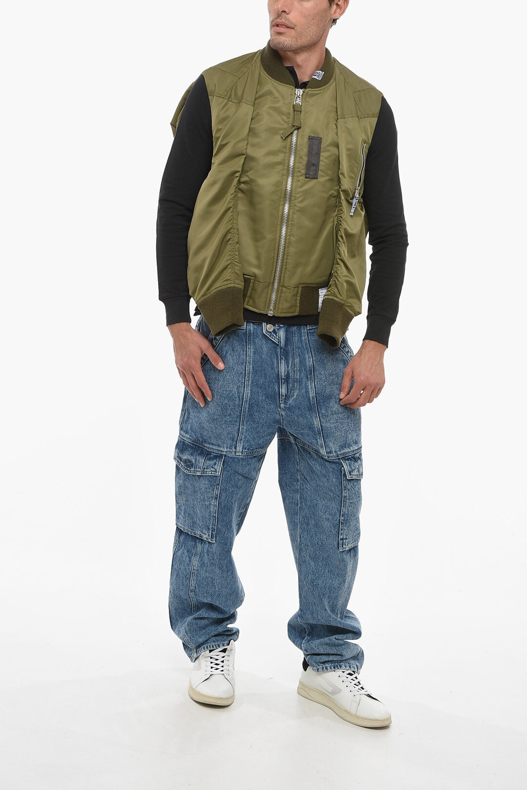 Mihara Yasuhiro 2850~Bomber Vest with Deconstructed Design