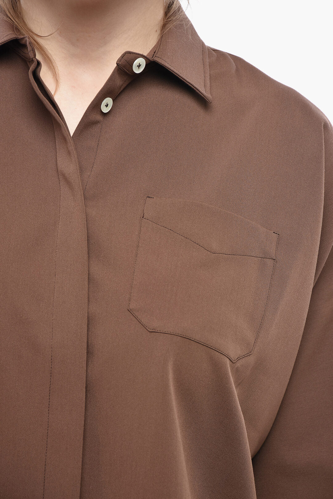Cruna 2405~Cropped-Fit Shirt ELIDE With 3/4 Sleeves, view 2
