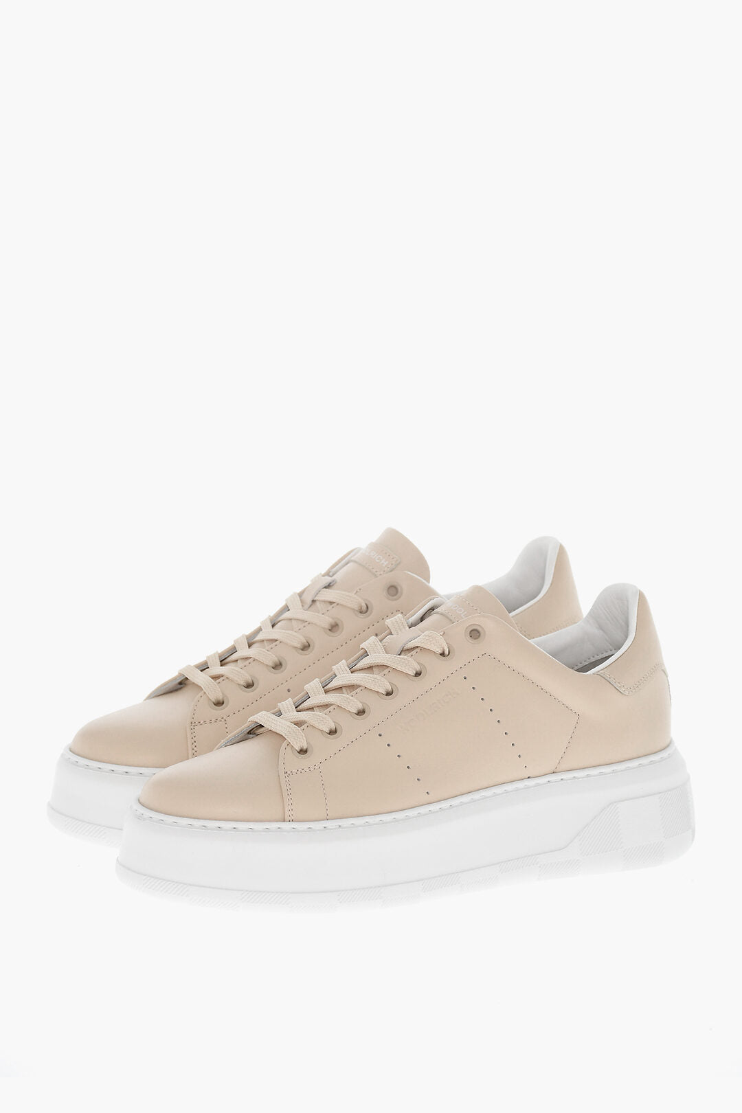 Woolrich 2500~Low-Top Leather Sneakers with 5cm Sole