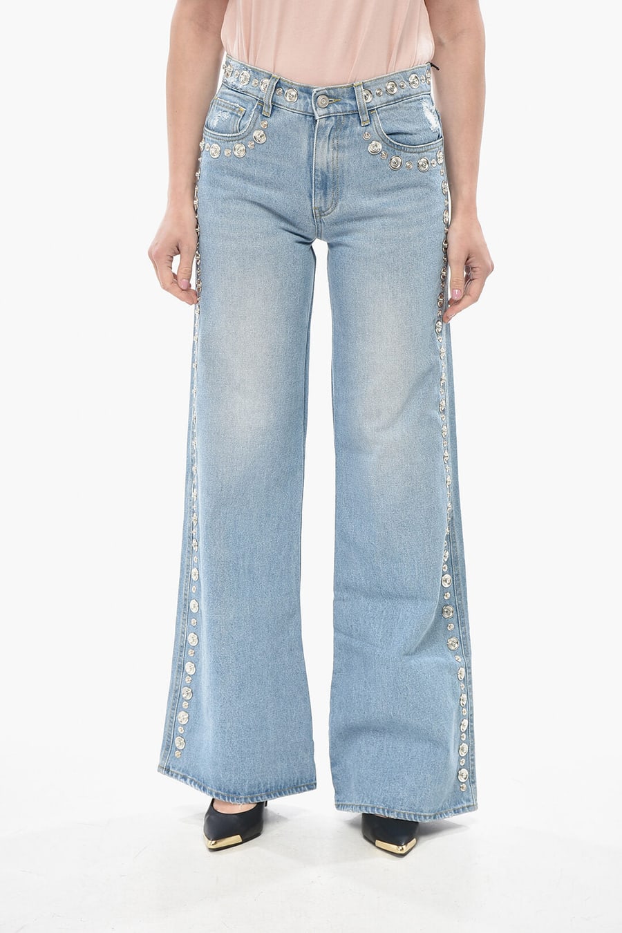 Coperni 2750~Bootcut Jeans With Decorative Snap Buttons 30cm
