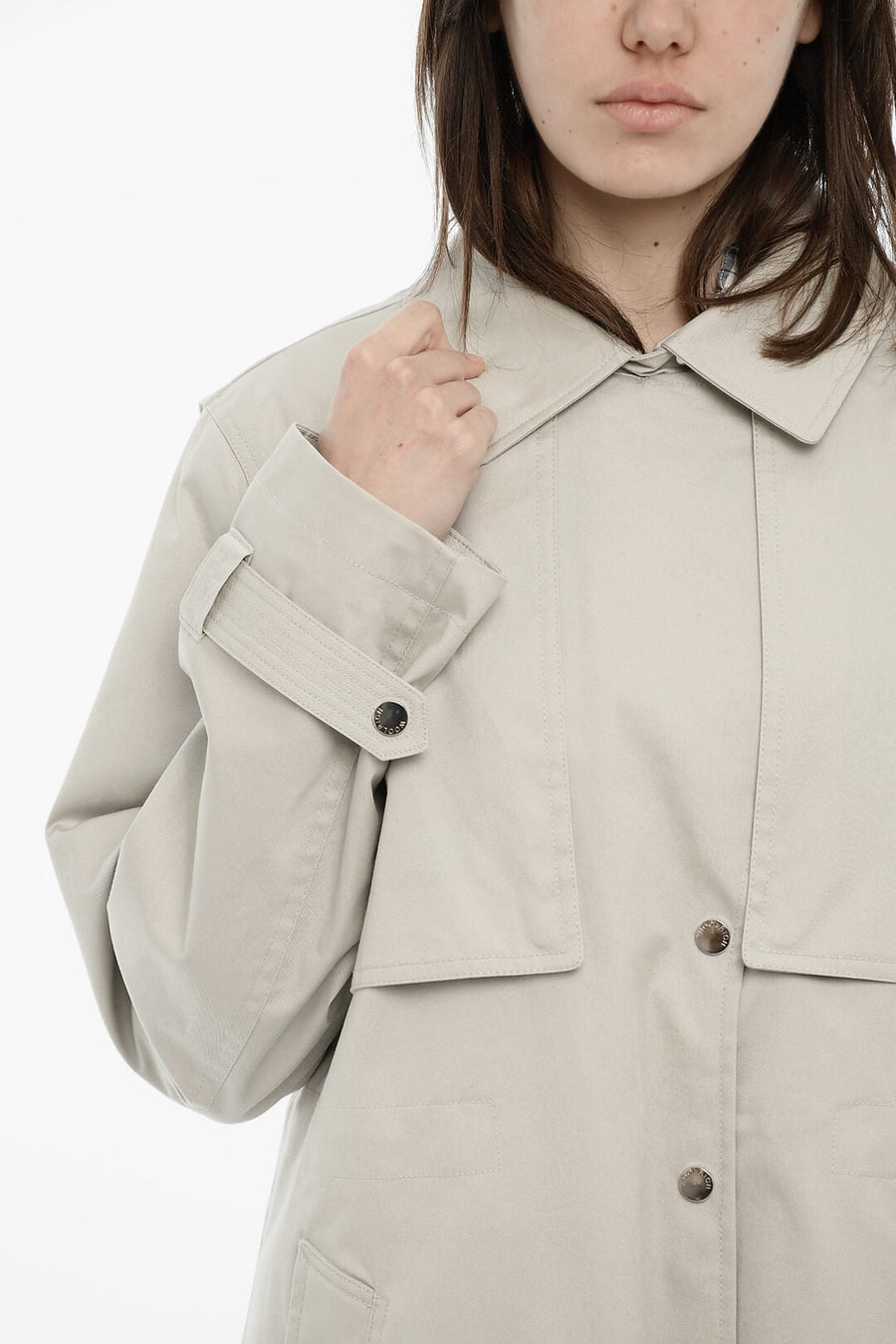 Woolrich 2470~Solid Lightweight Cotton Trench Coat, view 4