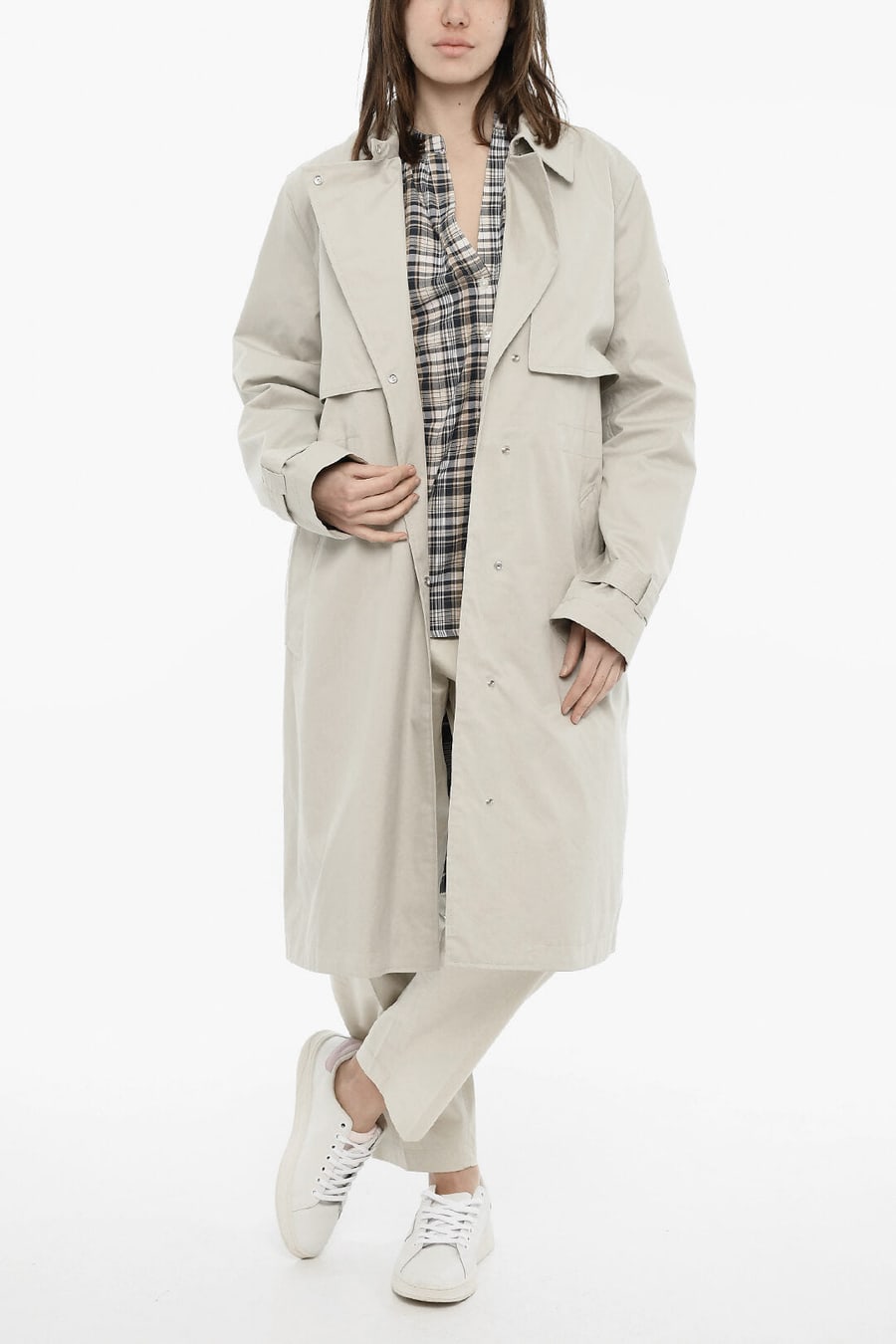Woolrich 2470~Solid Lightweight Cotton Trench Coat, view 5
