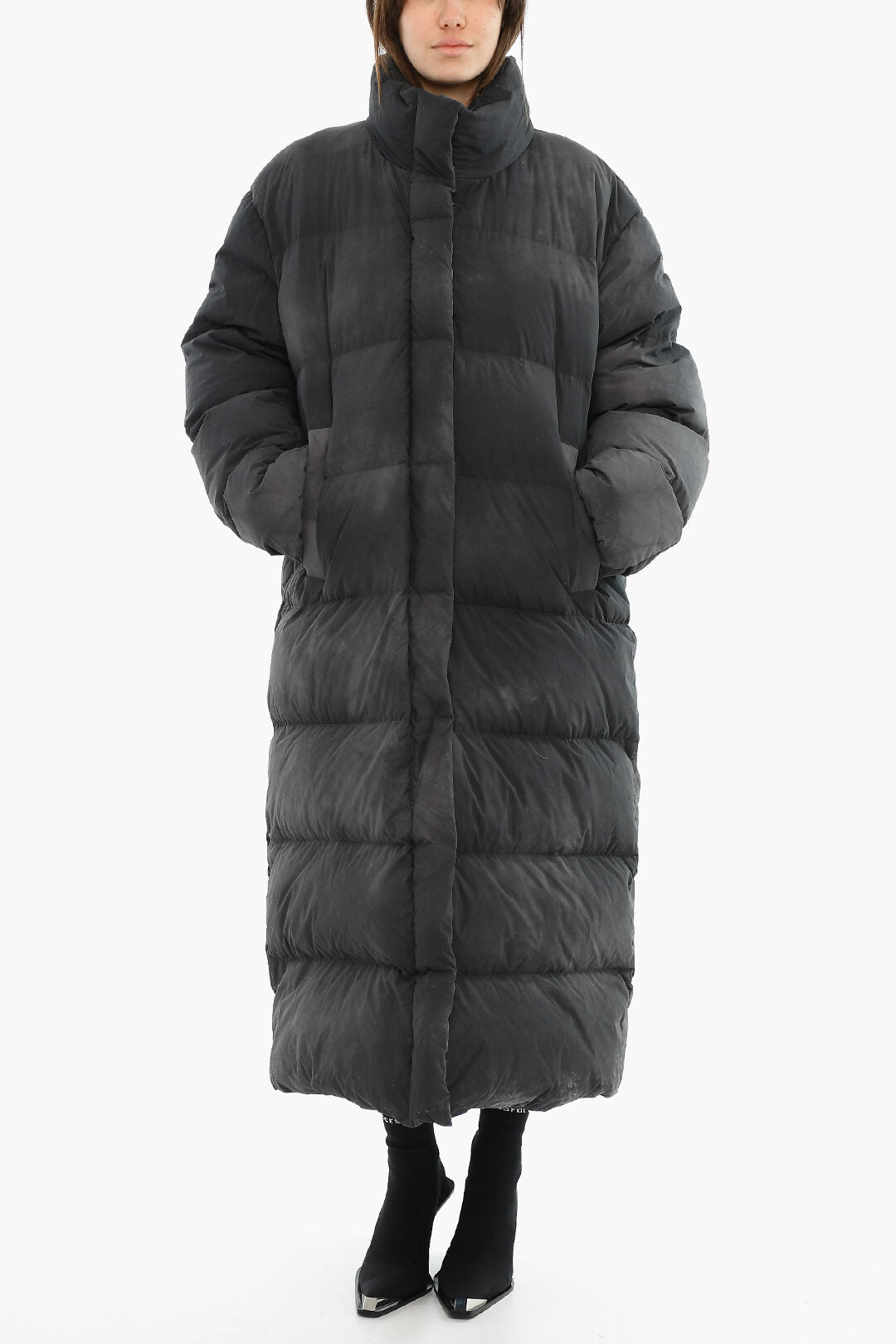 Diesel 3500~Maxi Quilted Solid-Color Puffer Jacket W-RAVEE