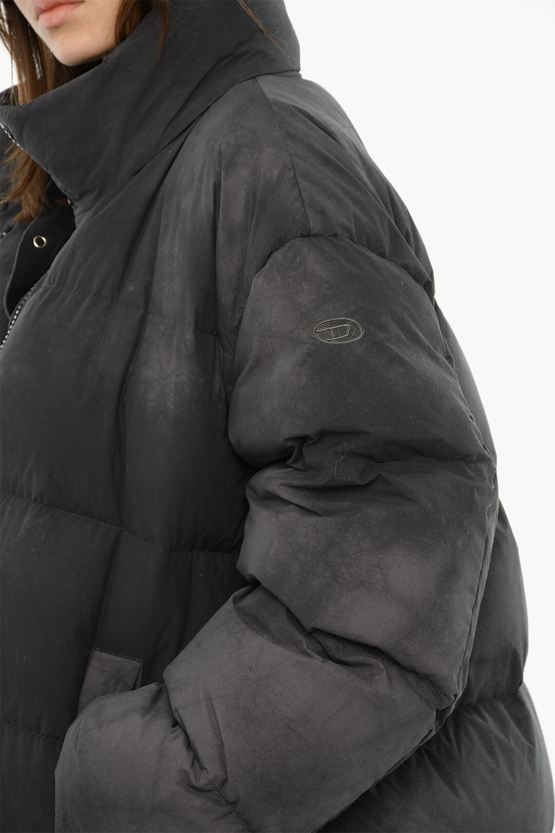 Diesel 3500~Maxi Quilted Solid-Color Puffer Jacket W-RAVEE, view 2