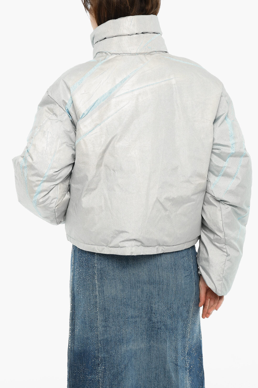 Diesel 2405~Solid-Color Puffer Jacket W-HIMSY with Zip Closure, view 2