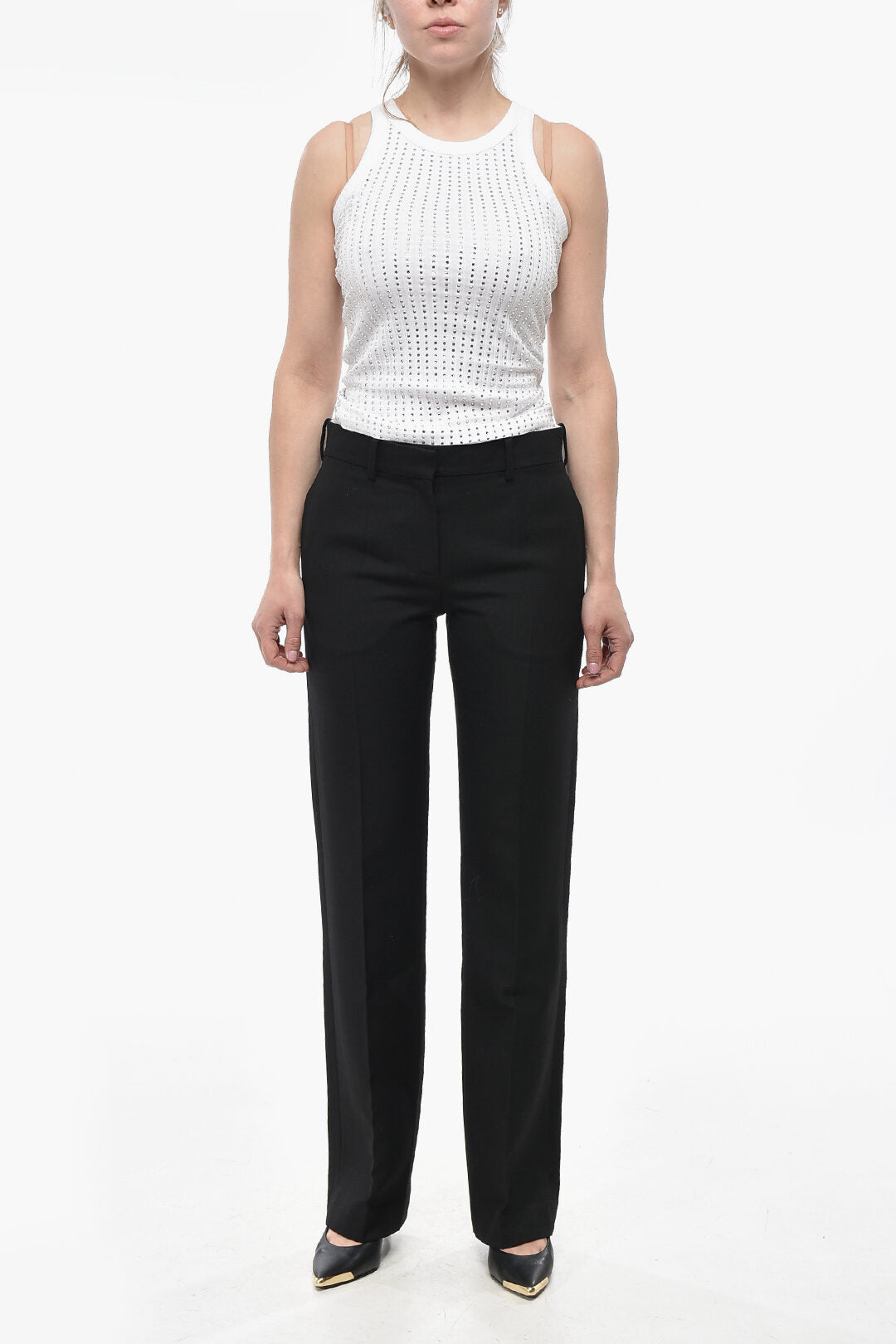The Row 3500~4-Pocket SELVIE Virgin Wool-Blend Pants, view 2