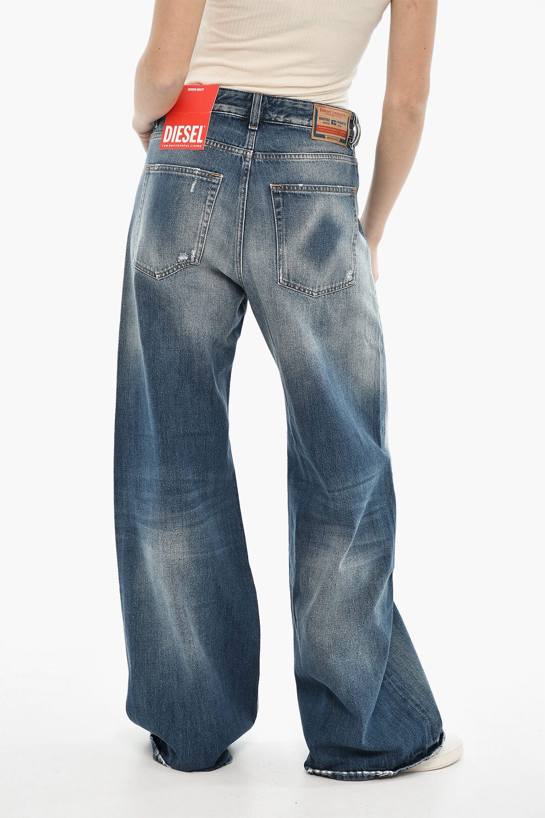 Diesel 2405~Jeans 1996 D-SIRE Wide Leg With Frayed Hem 25cm, view 2