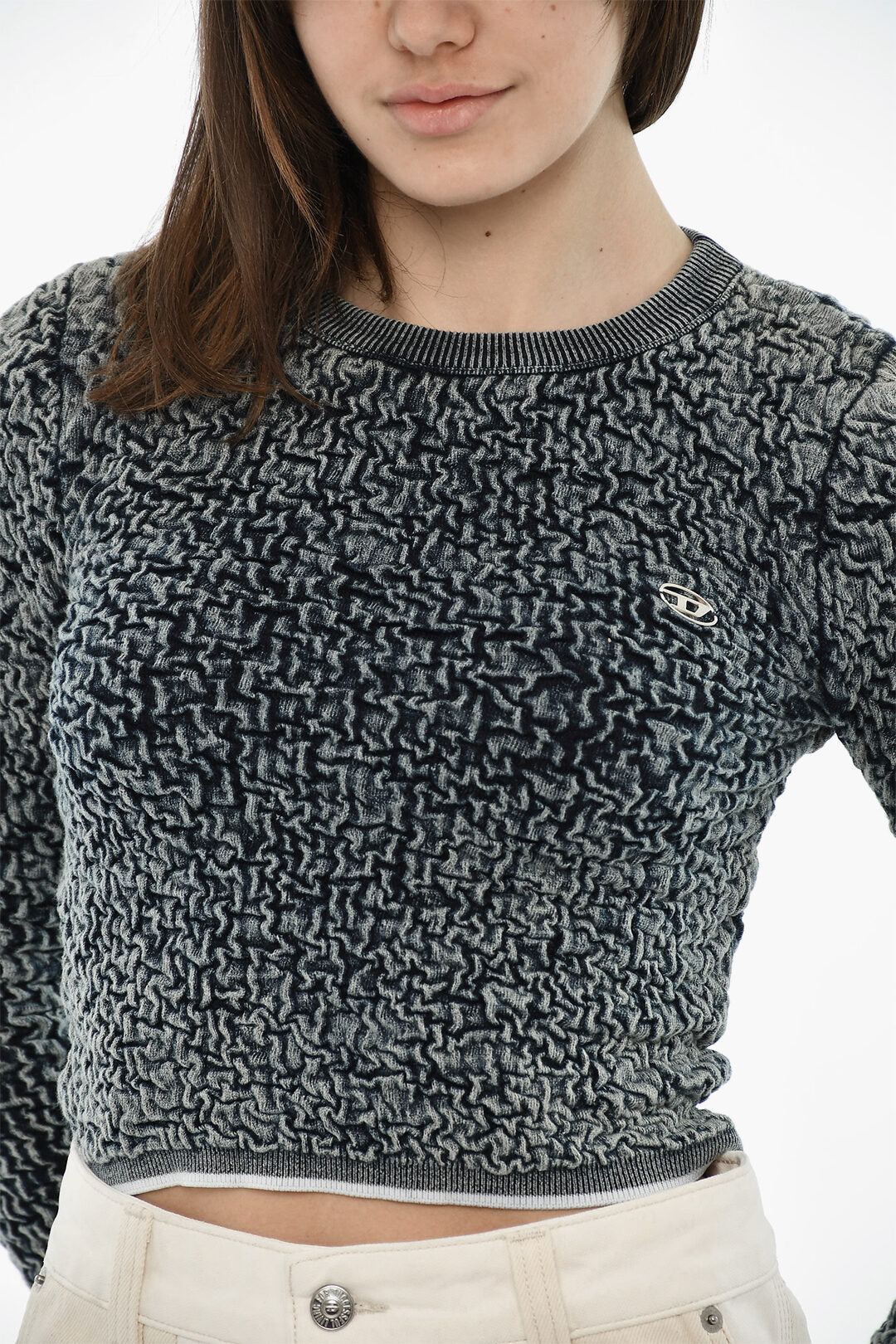 Diesel 2470~Crewneck Sweater M-CRETA With Ombre Effect