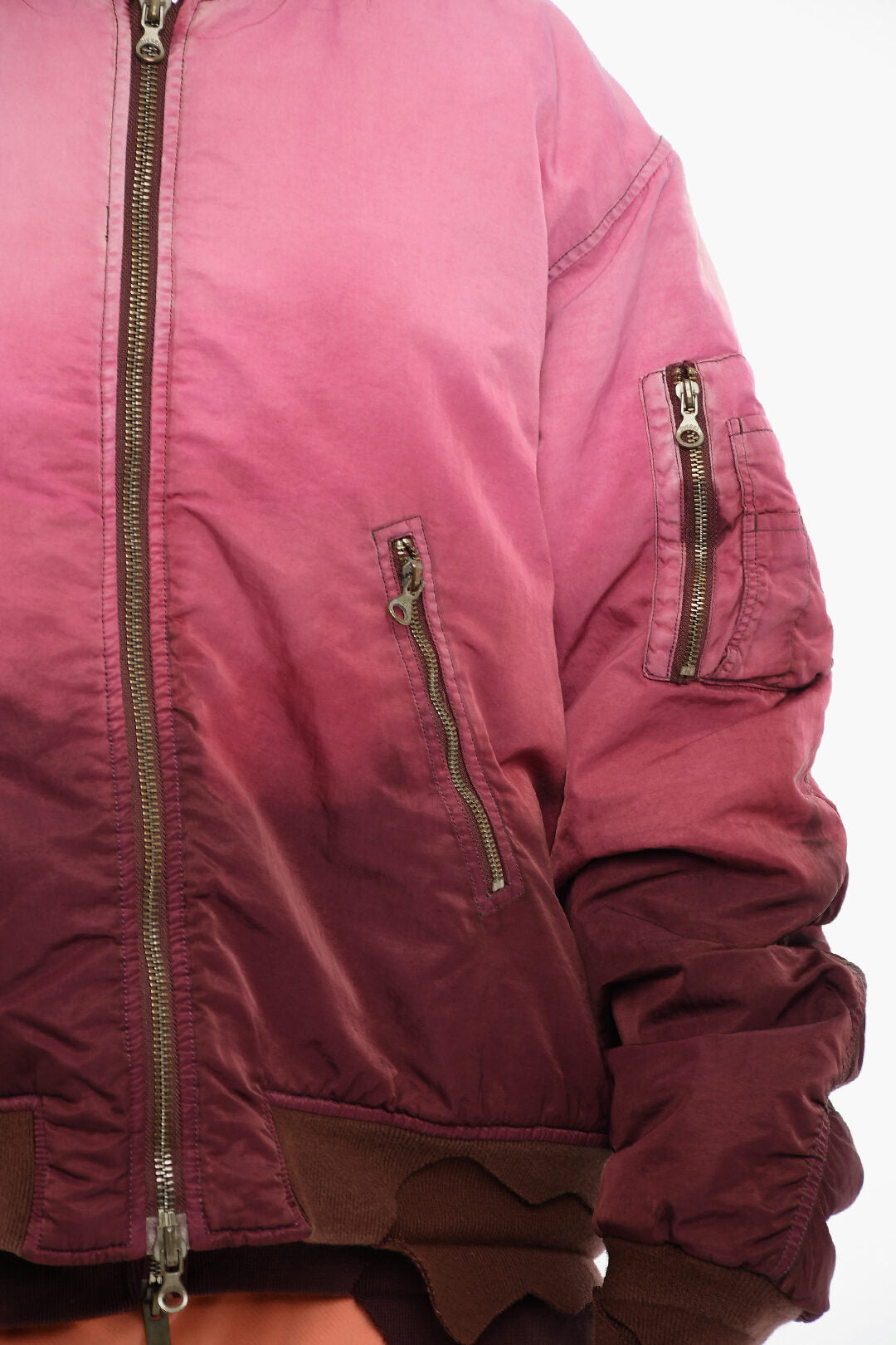 Diesel 2550~Oversized Tie-Dye Bomber Jacket G-KAMILA With Hood, view 2