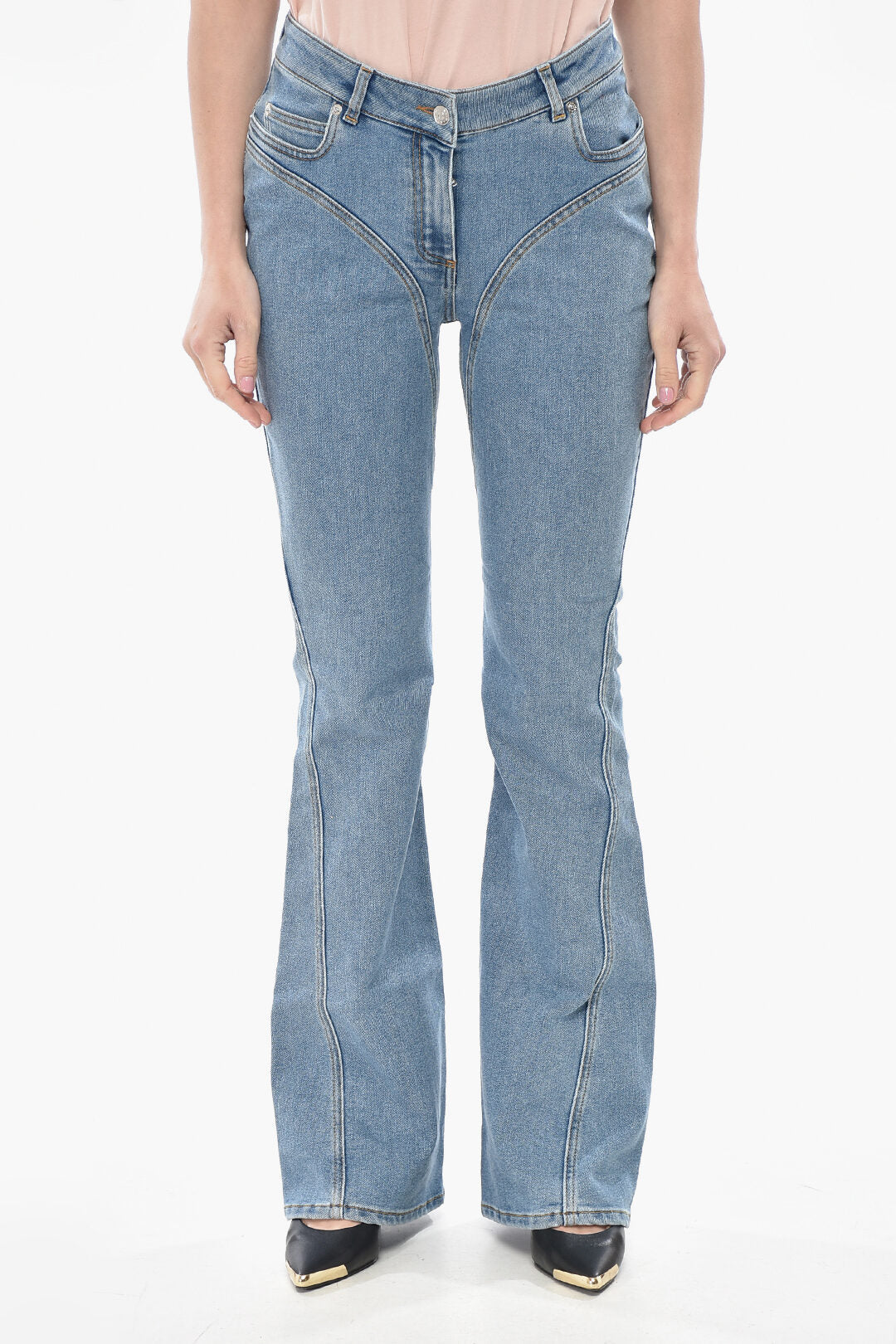 Mugler 2750~Stretch Denim Bootcut Jeans