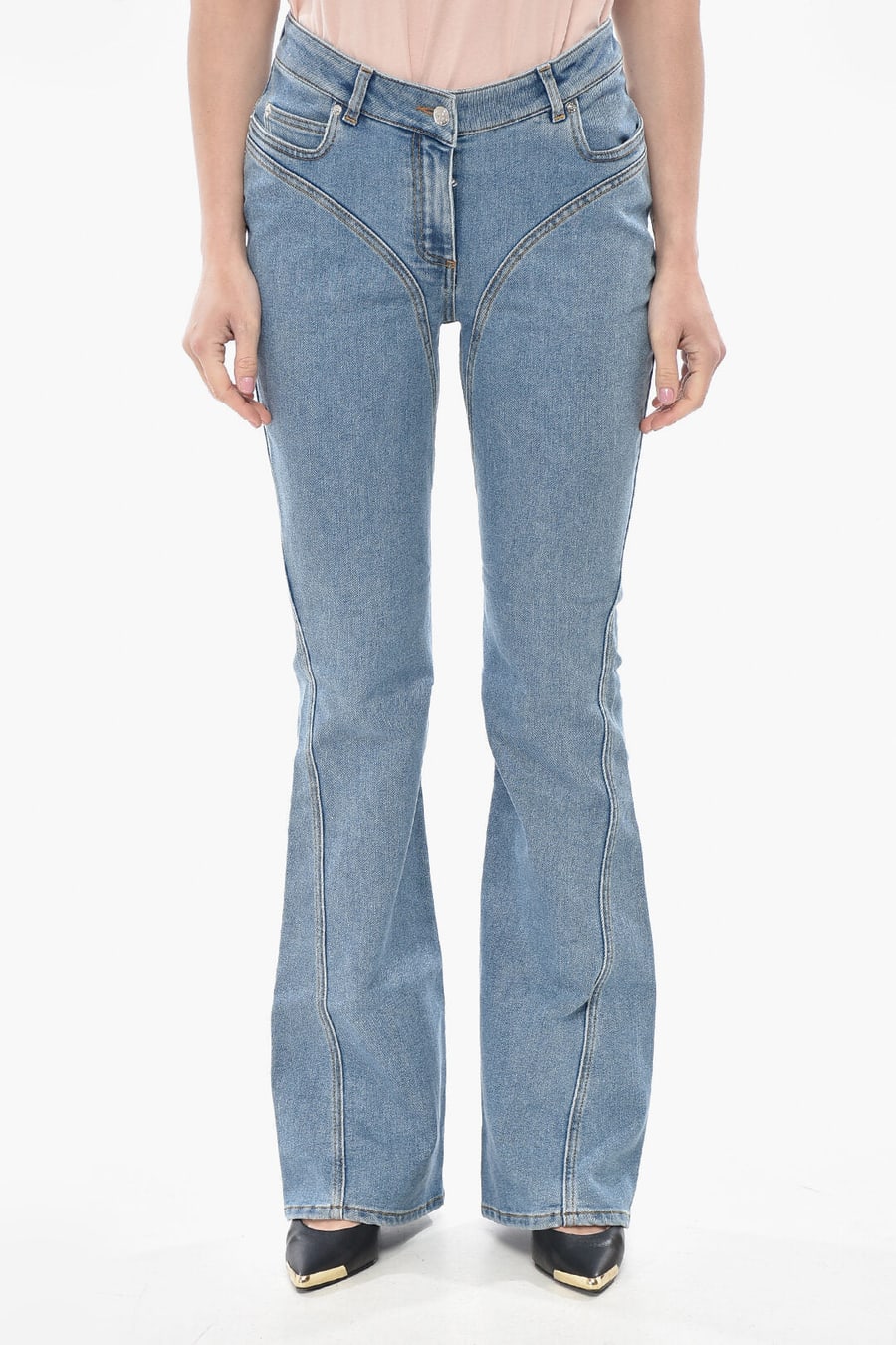Mugler 2750~Stretch Denim Bootcut Jeans