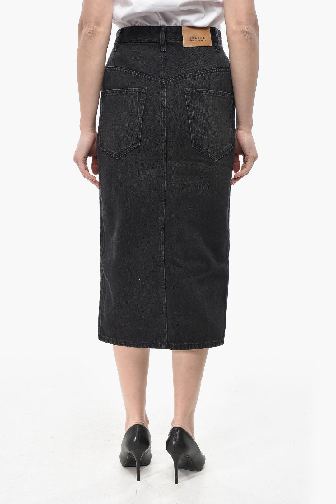 Isabel Marant 3500~ETOILE Midi Skirt VANDY Denim With Front Buttoning