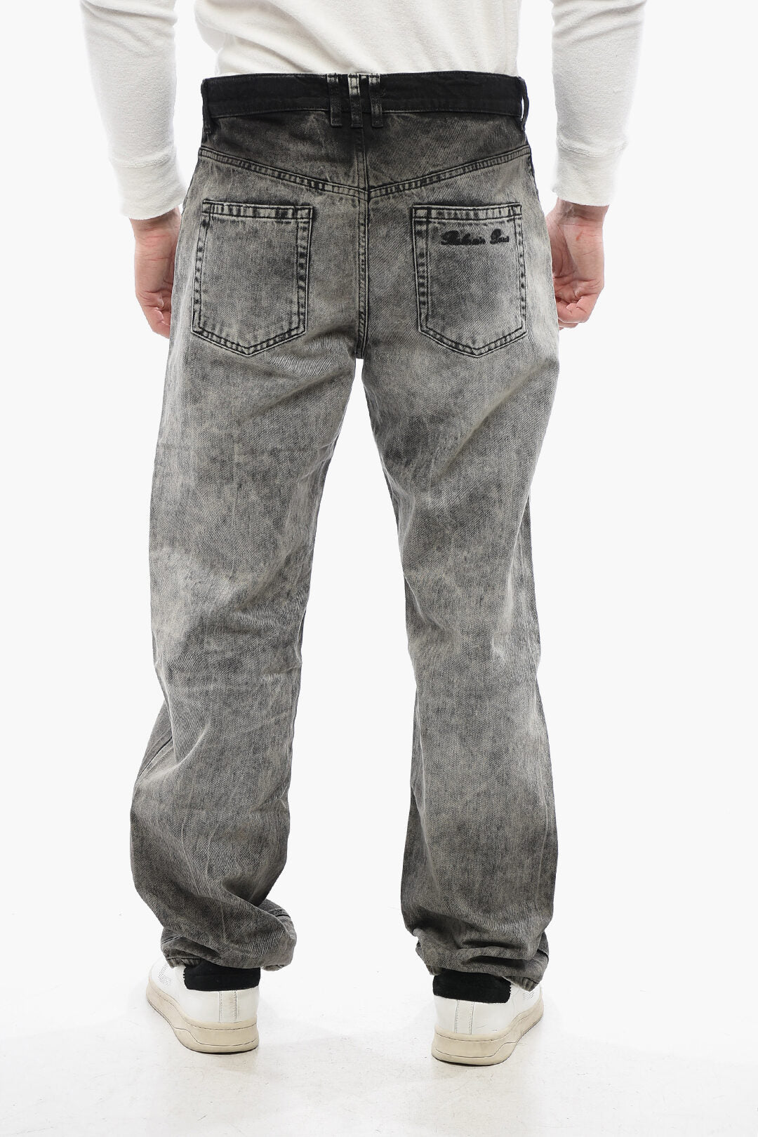Balmain 2470~Stonewashed Straight-Leg Jeans 22cm, view 2