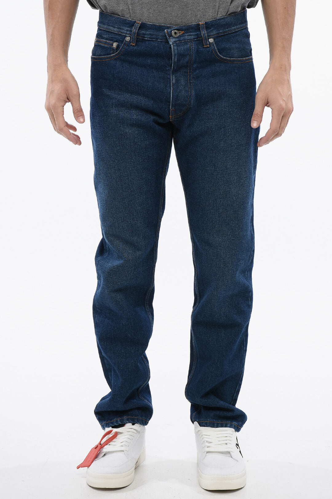 Off-White 2405~FOR EVER Jeans Tapered Fit Mid Rise 18cm