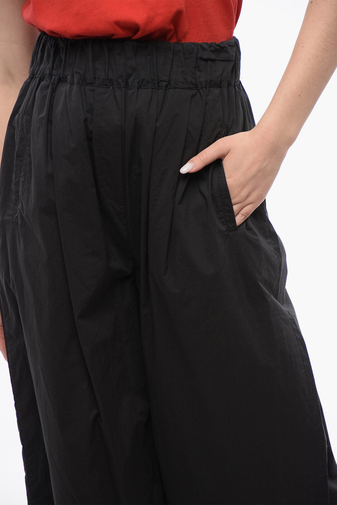 Woolrich 3500~Cropped-Fit Cotton Poplin Trousers