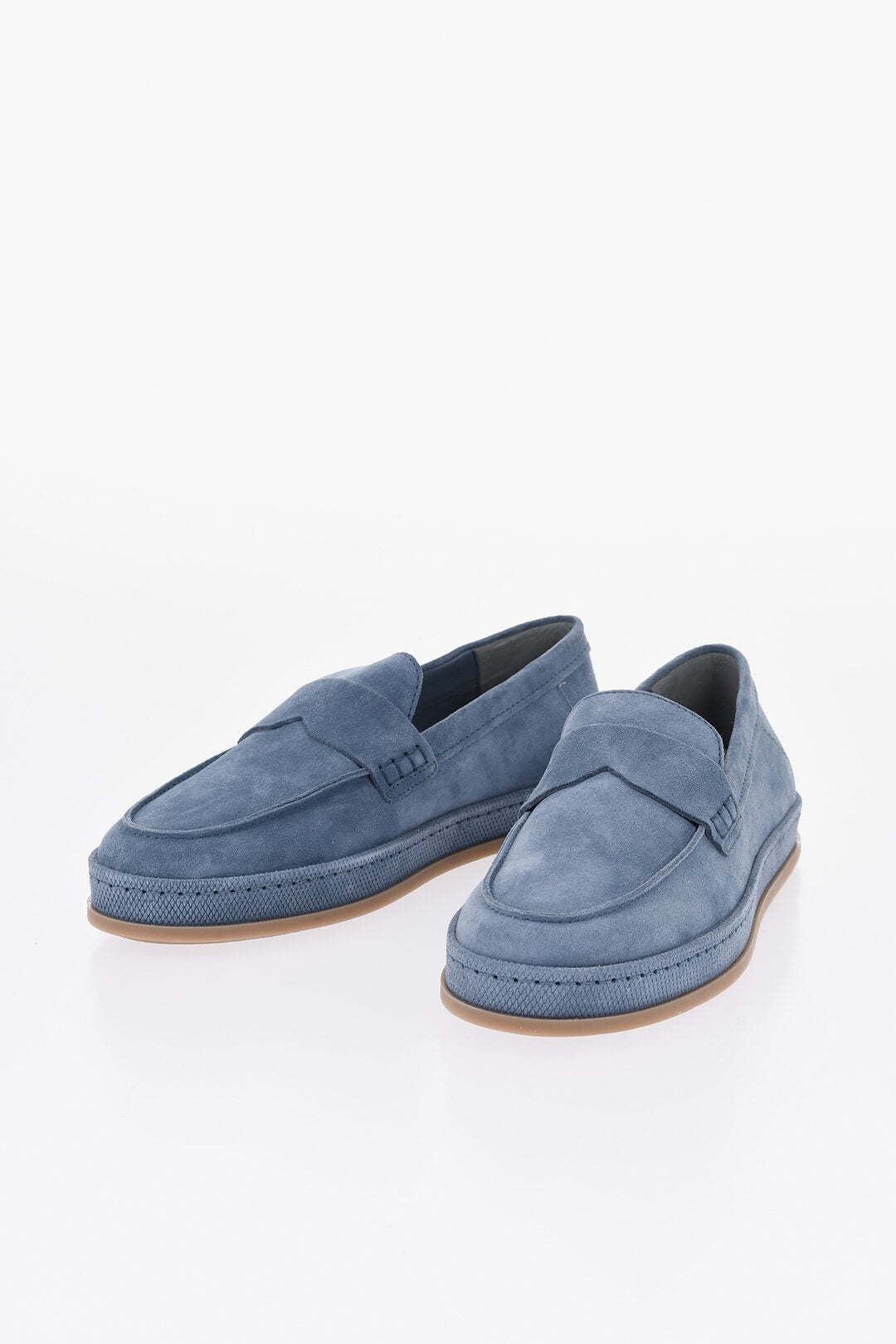 Hogan 2750~Suede Penny Loafers With Rubber Sole