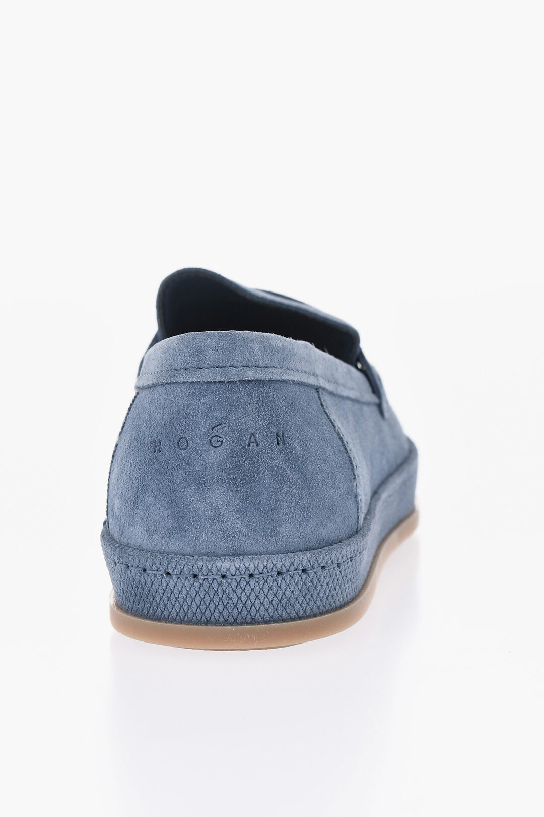 Hogan 2750~Suede Penny Loafers With Rubber Sole, view 2