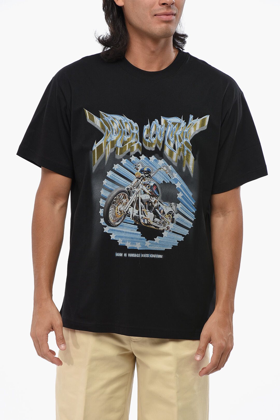 Versace 3500~JEANS COUTURE Printed Crewneck T-Shirt