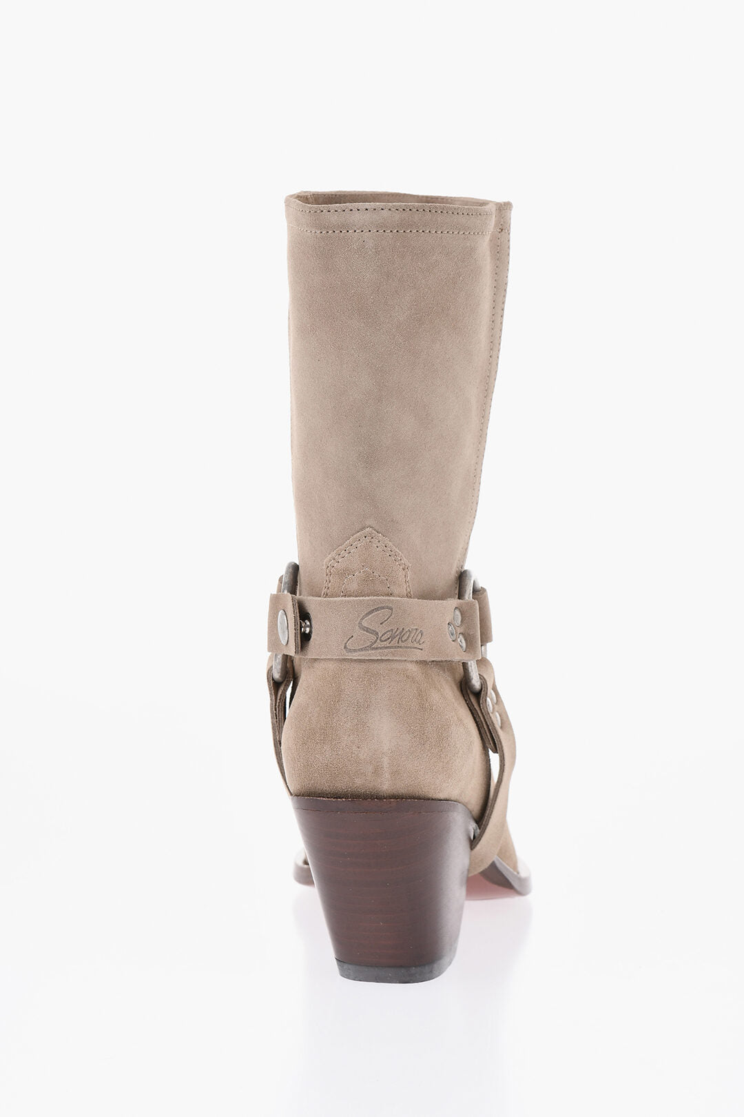 Sonora 2500~Suede Cowboy Ankle Boots ATOKA BELT 9cm Heel, view 2
