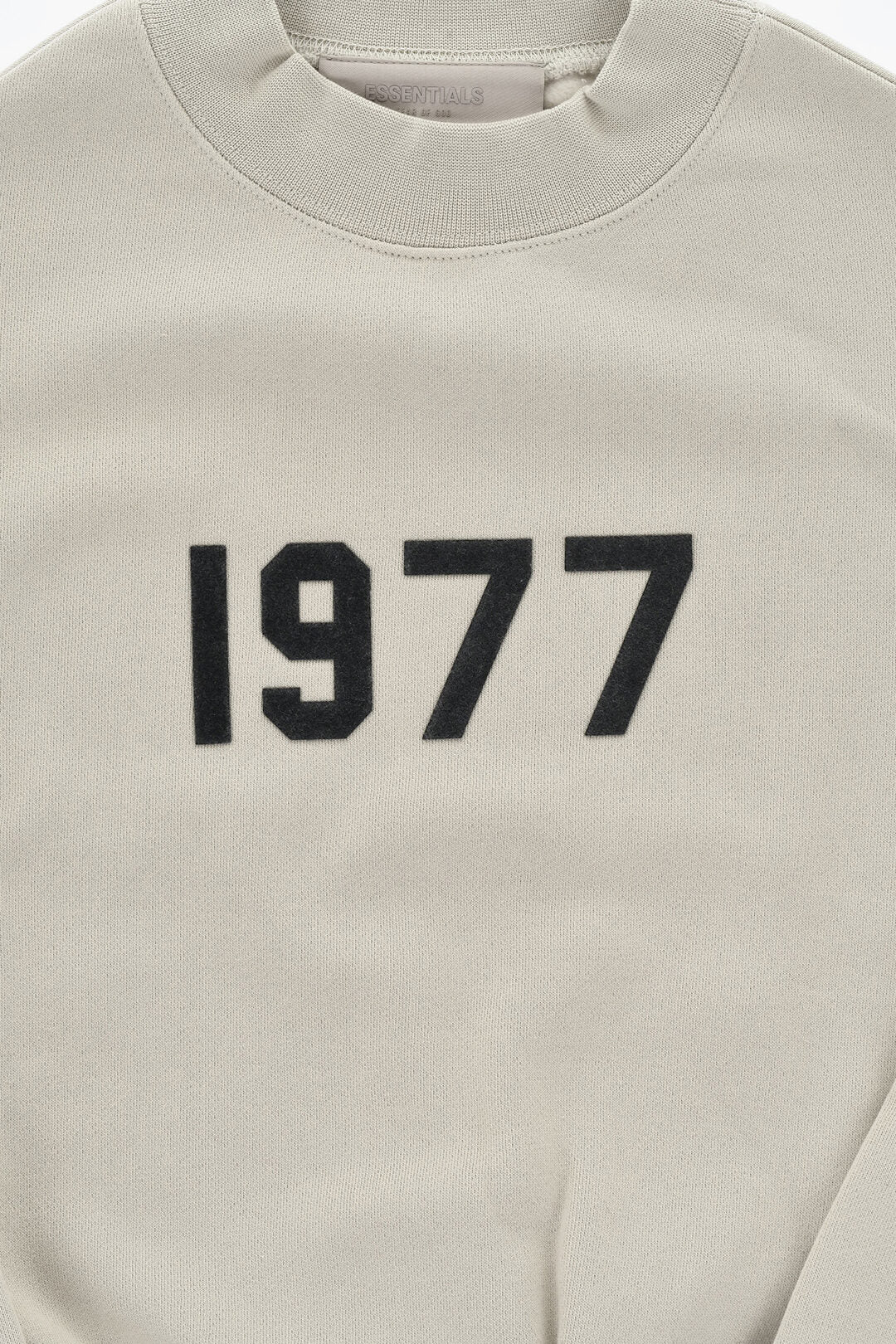 Fear of God 0500~ESSENTIALS Cotton Fleece Crewneck Sweatshirt With Velour Detail, view 2