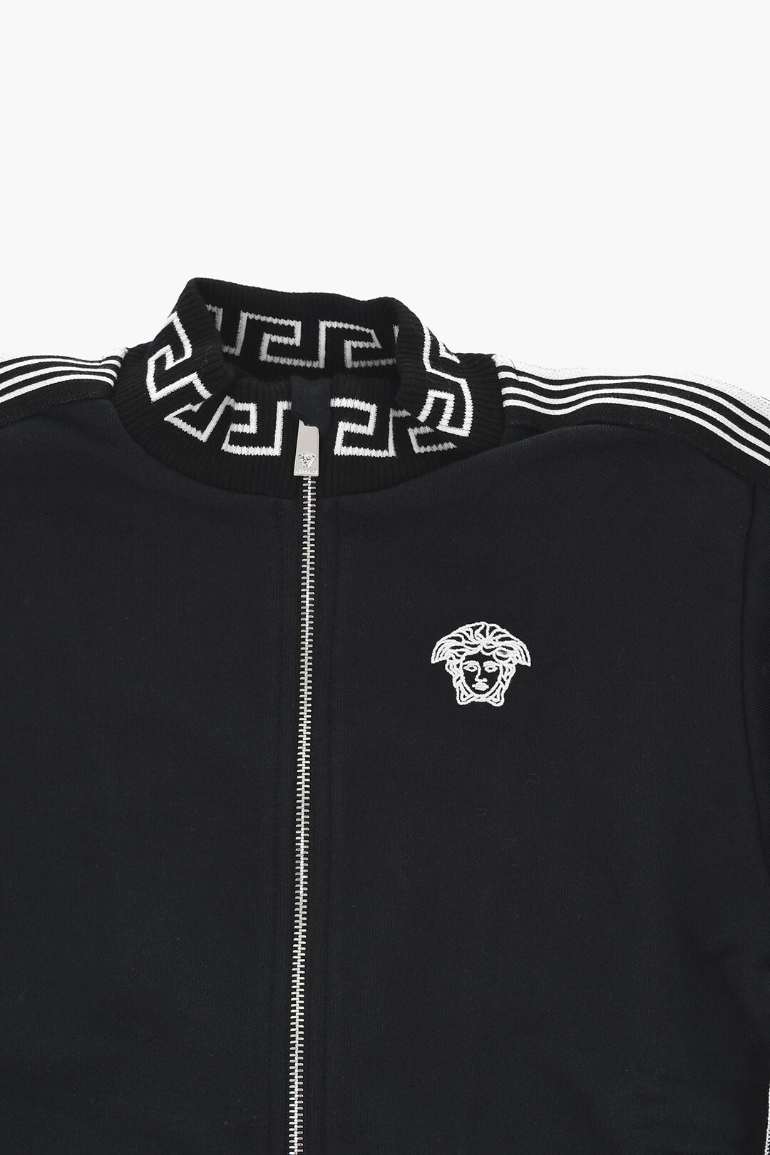Versace Kids 3500~Cotton Sweatshirt With Bands and Iconic Contrast Details, view 2