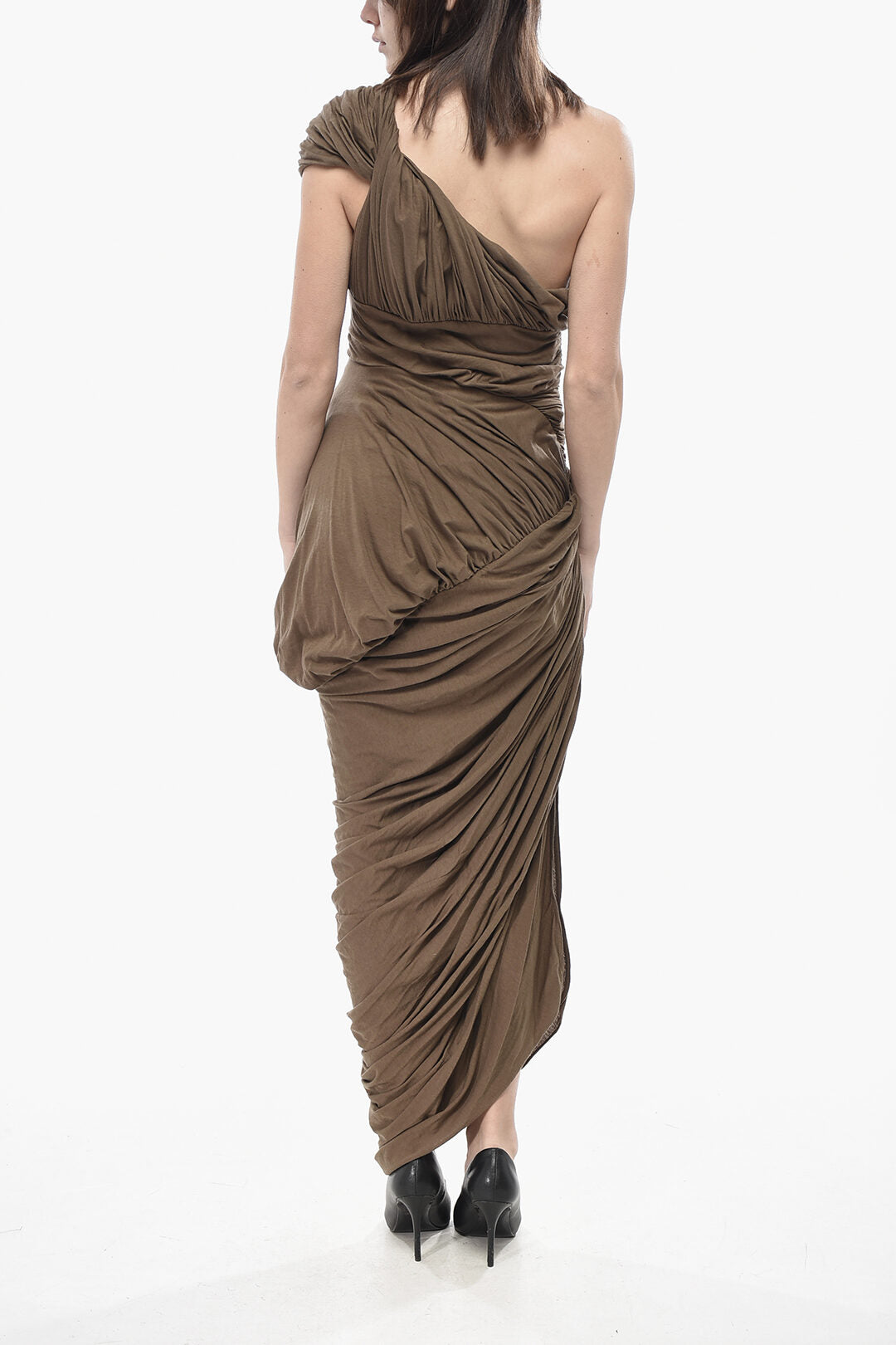 Rick Owens 2405~PORTERVILLE Draped Jersey Dress, view 2