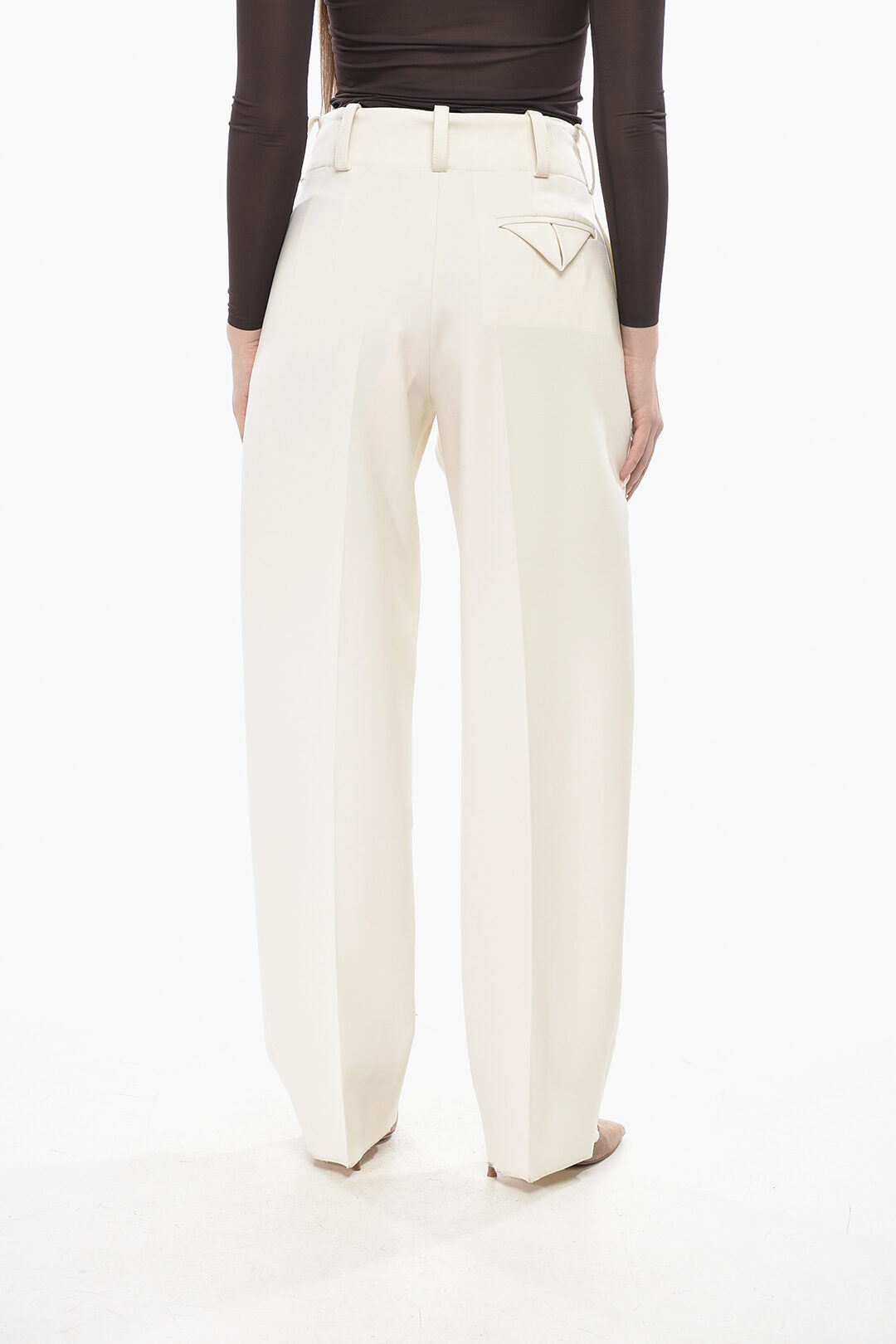 Super Blond 2405~Two-Pleat Stretch Virgin Wool Trousers, view 2