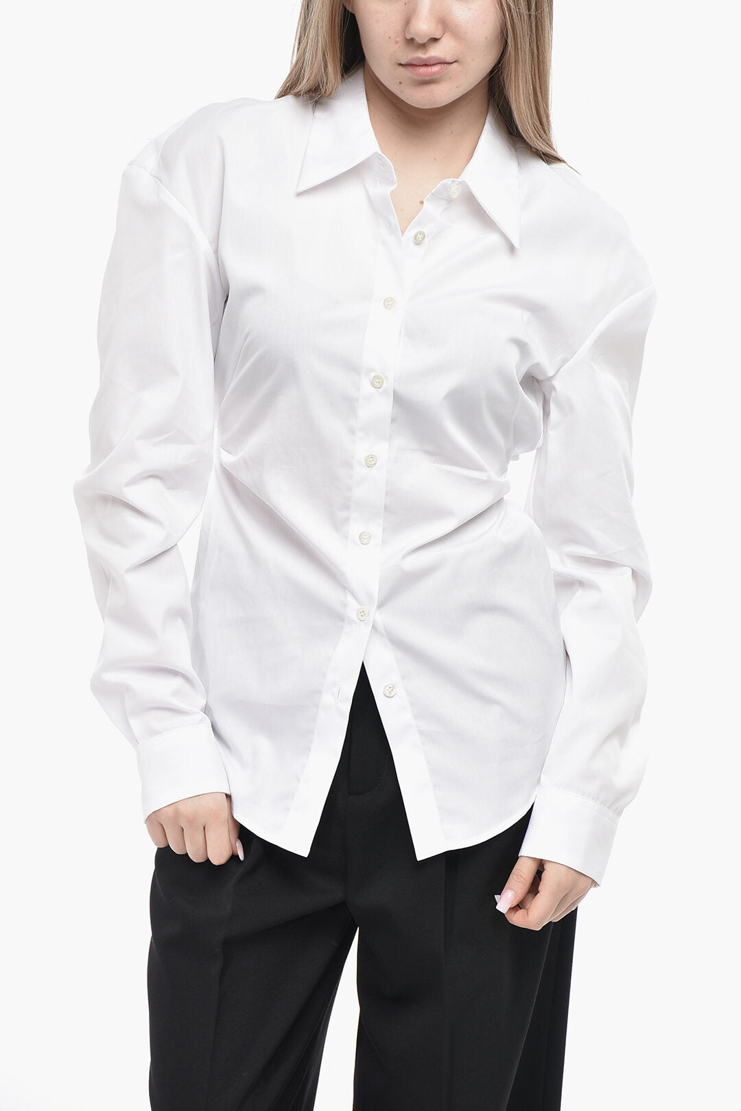 Dries Van Noten 2405~Poplin Shirt CENNY with Back Martingale