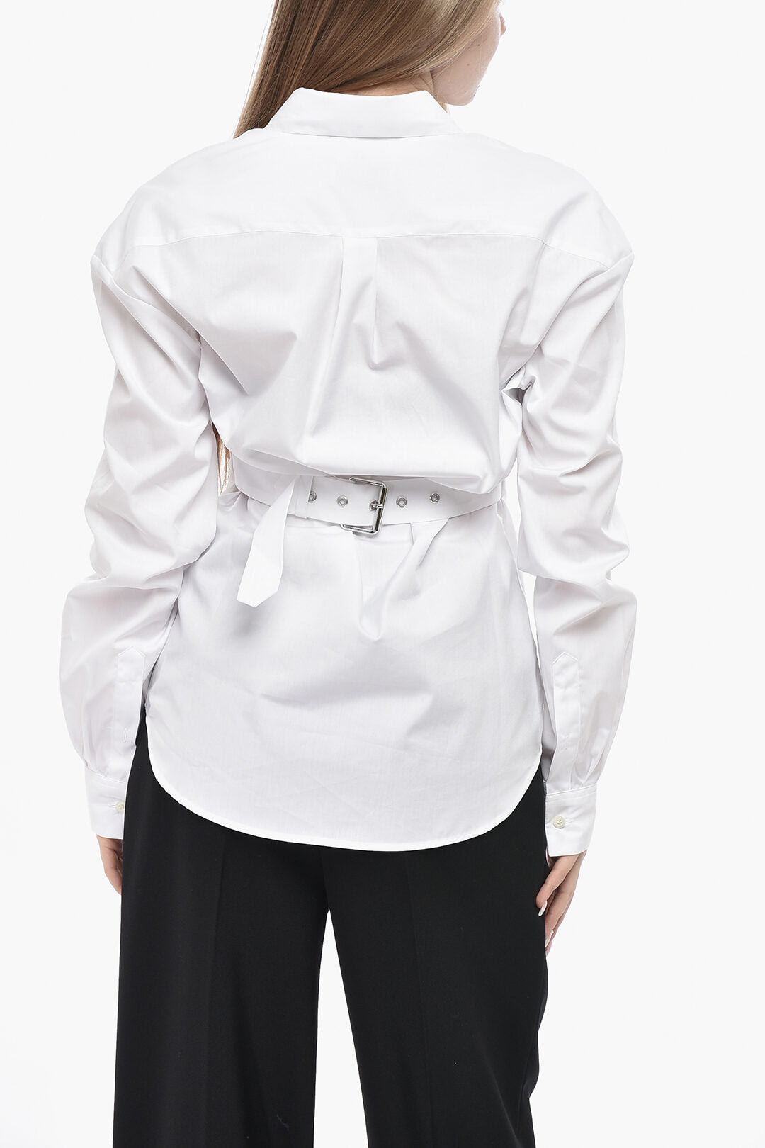 Dries Van Noten 2405~Poplin Shirt CENNY with Back Martingale, view 2