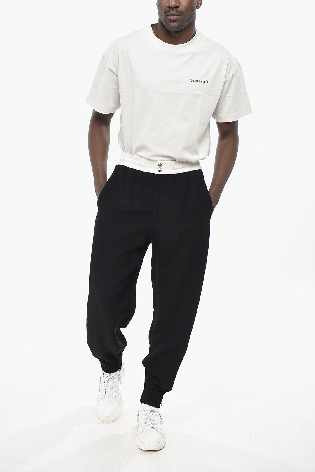 Alexander McQueen 3500~Casual Pants with Contrast Bands, view 2