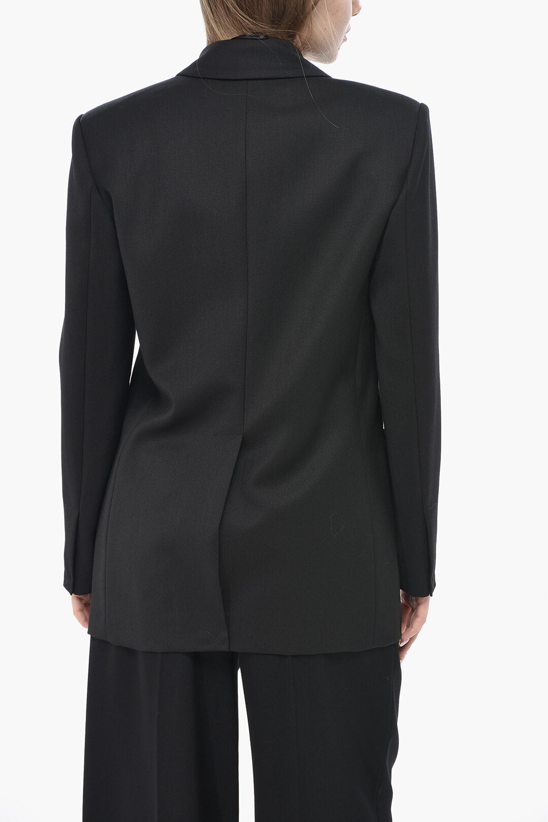 Pinko 3500~Wool-Blend Blazer GAZZELLA With Satin Bow, view 2