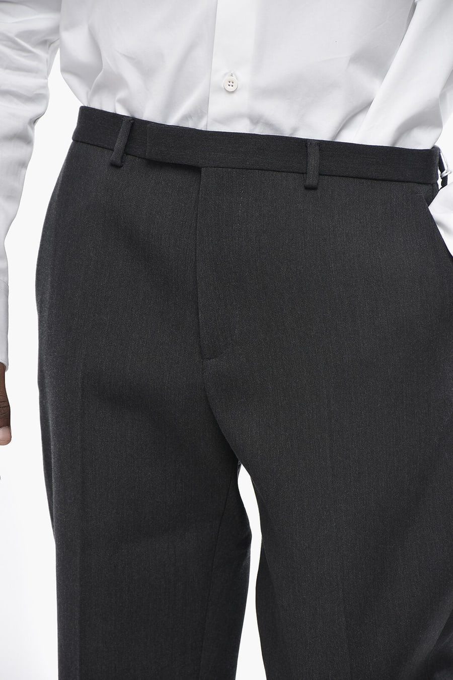 Gucci 2470~Regular-Waist Wool Trousers, view 3