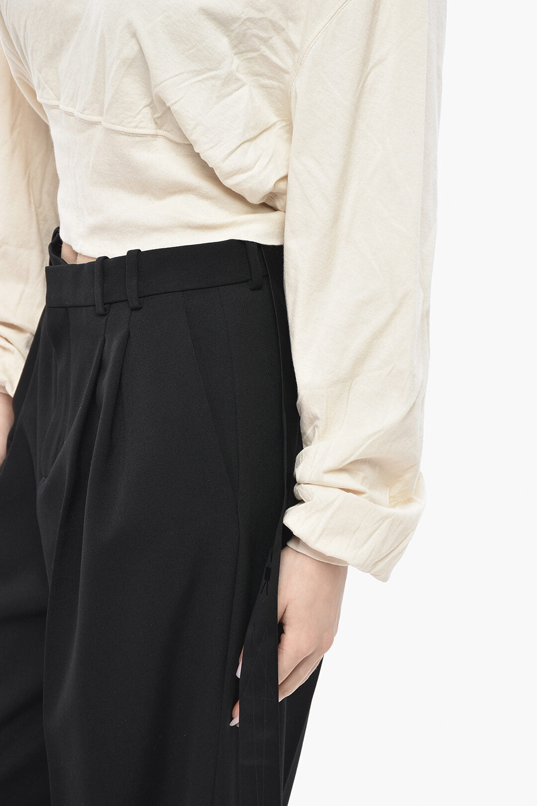 Rick Owens 2405~DRKSHDW Cotton Crop T-Shirt TATLIN