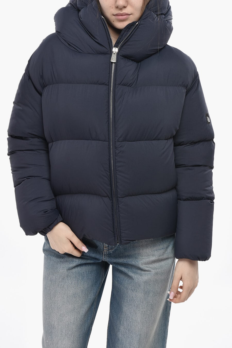Bacon 2405~Solid-Color Puffer CLOUD With Hood