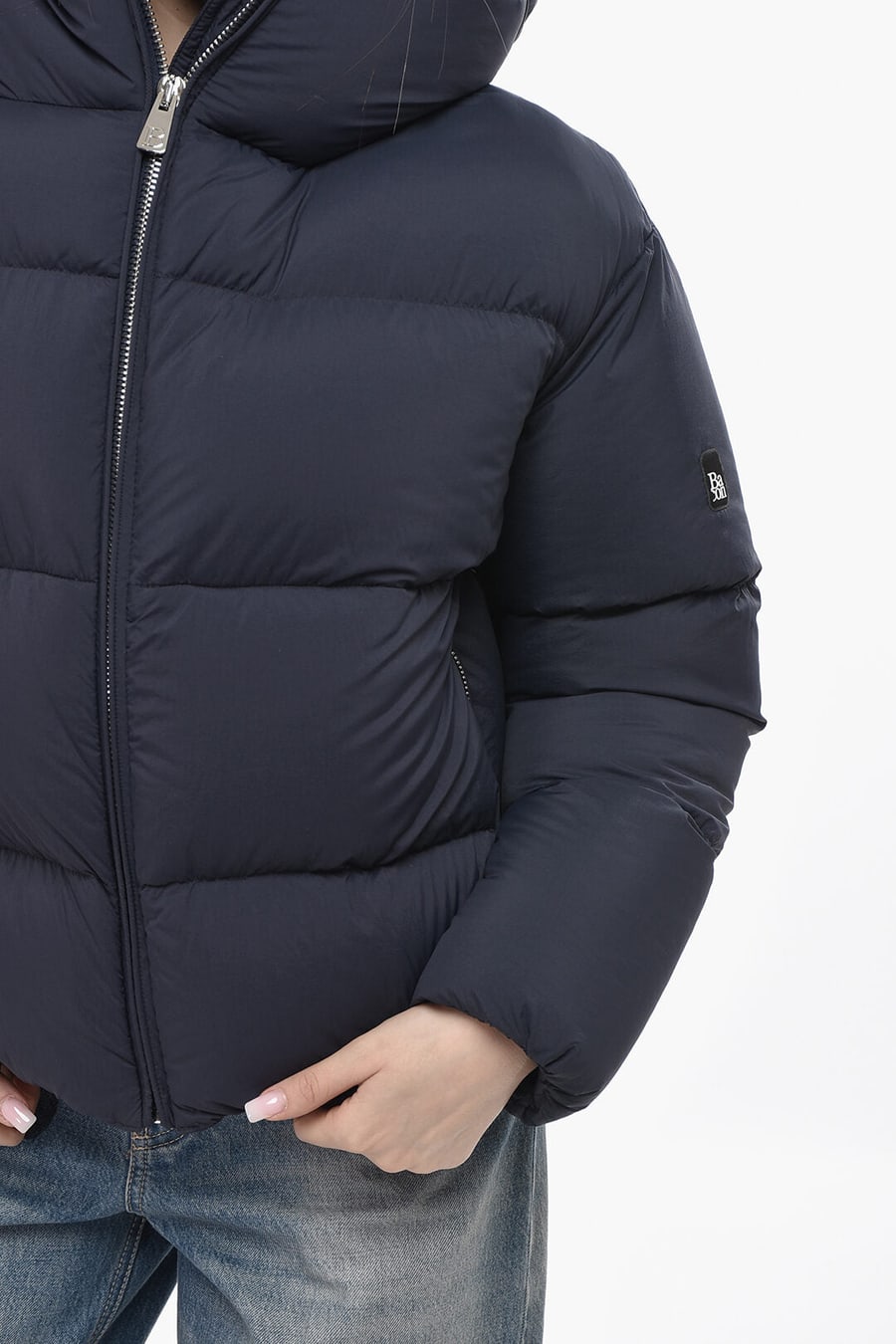 Bacon 2405~Solid-Color Puffer CLOUD With Hood, view 3