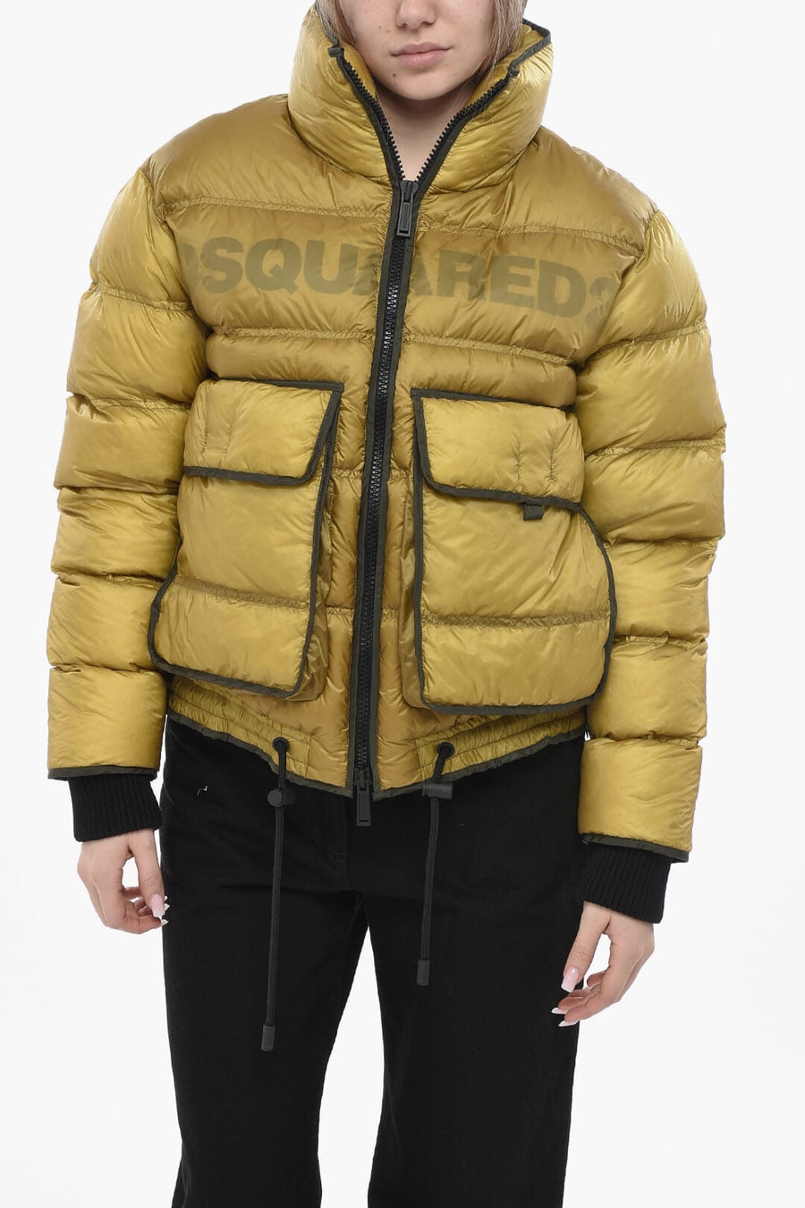 Dsquared2 3000~Quilted Utility Puffer Jacket With Vintage Effect
