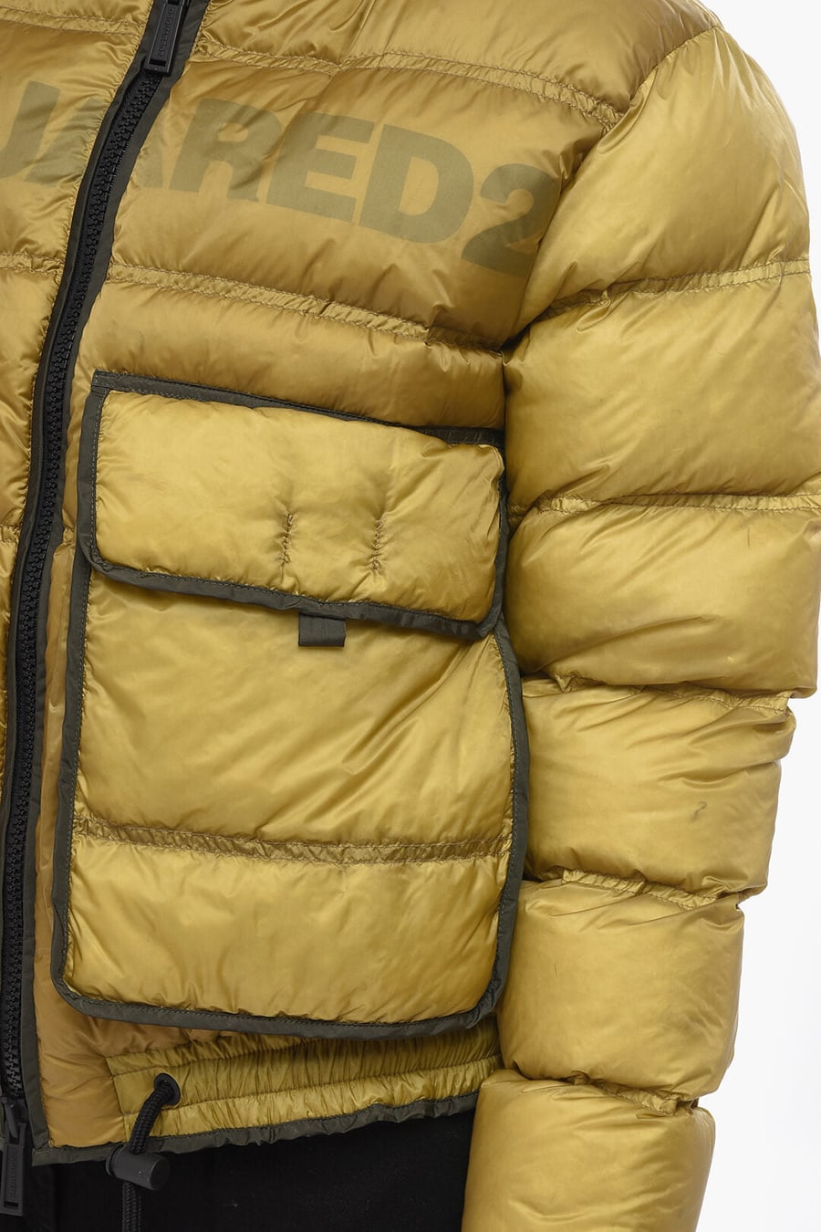 Dsquared2 3000~Quilted Utility Puffer Jacket With Vintage Effect, view 3