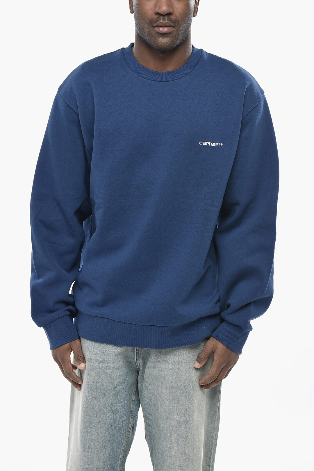 Carhartt 2405~Brushed Cotton Crewneck Sweatshirt with Logo