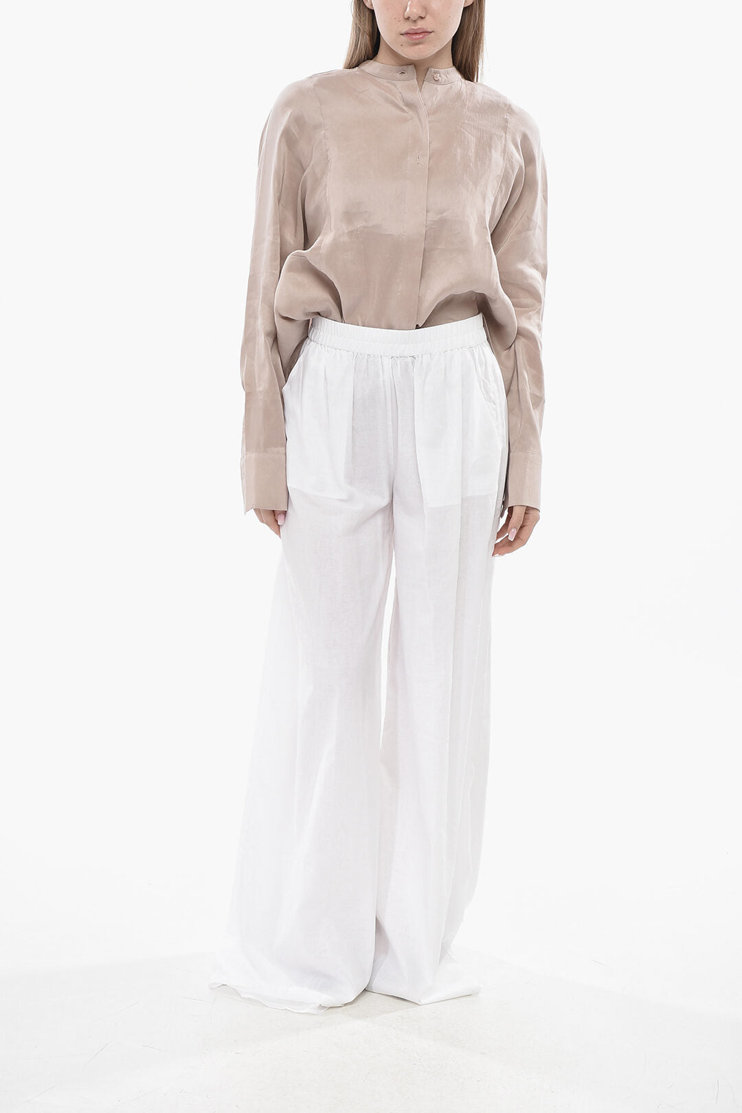 The Andamane 2405~Cotton Wide-Leg Pants WILEY
