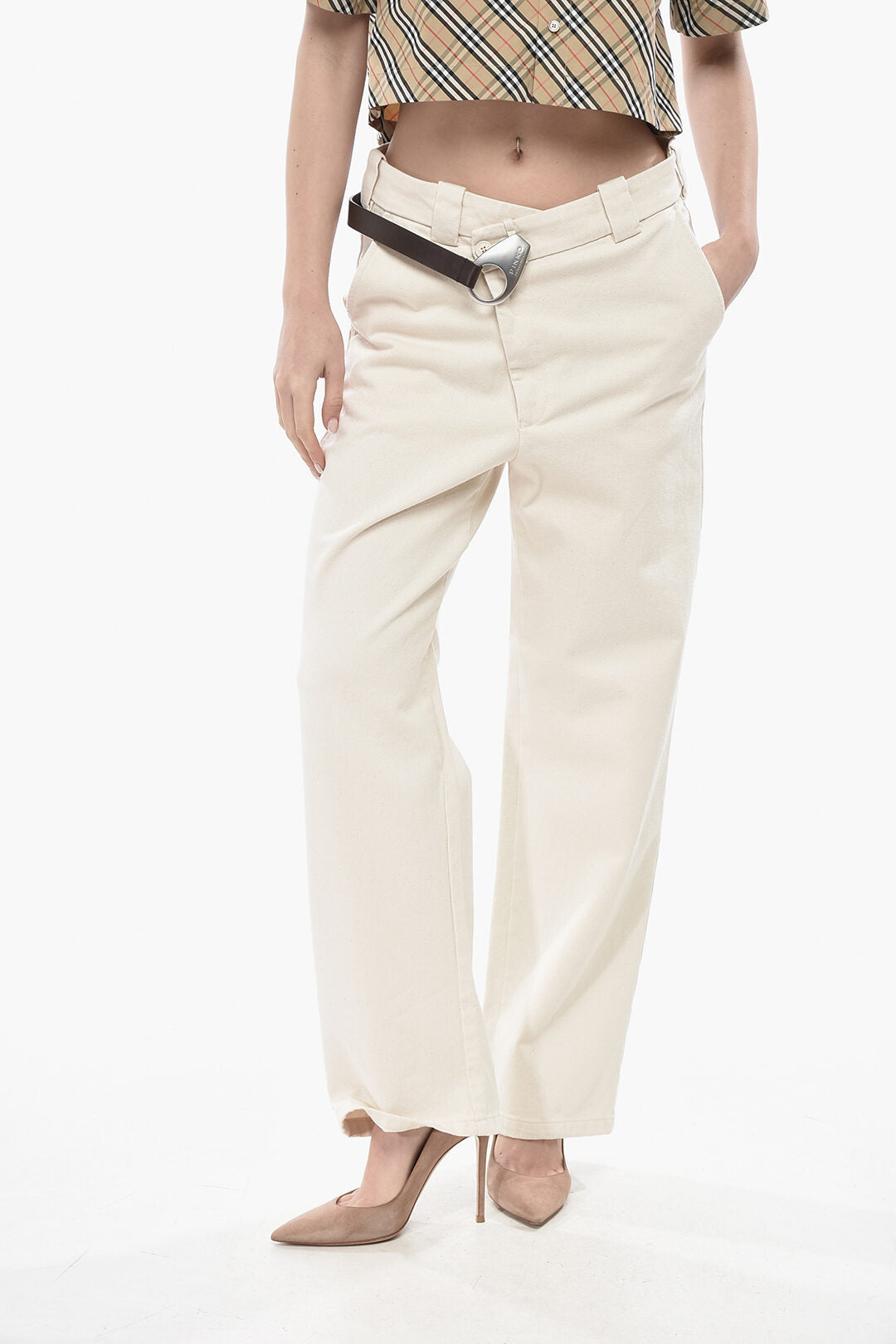 Pinko 2405~Cotton Twill Chino Pants with Belt