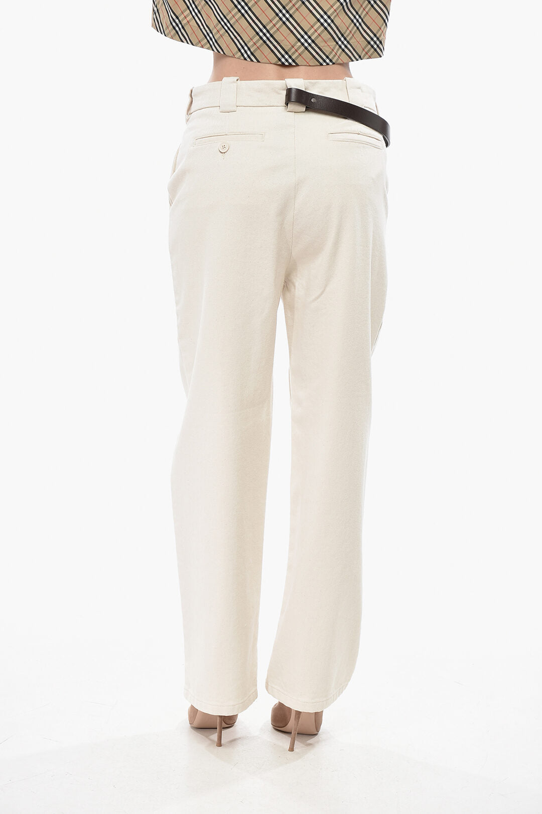 Pinko 2405~Cotton Twill Chino Pants with Belt, view 2
