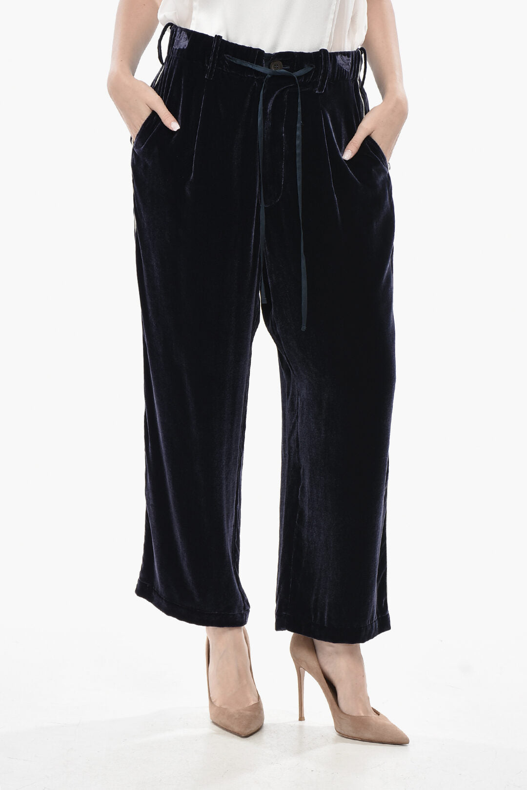 Pierre-Louis Mascia 2405~Chenille Trousers KNAPUR with Drawstring
