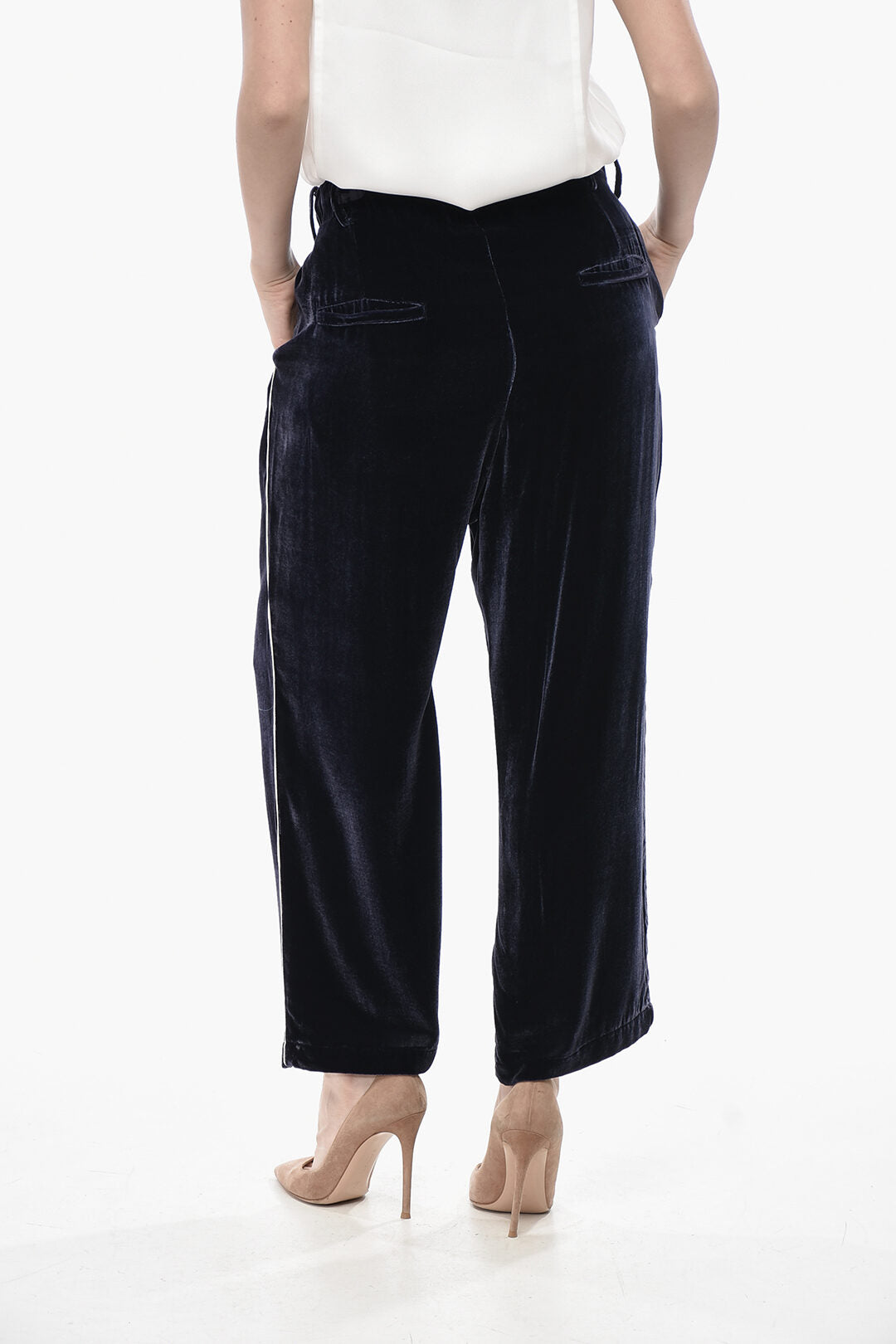 Pierre-Louis Mascia 2405~Chenille Trousers KNAPUR with Drawstring, view 2