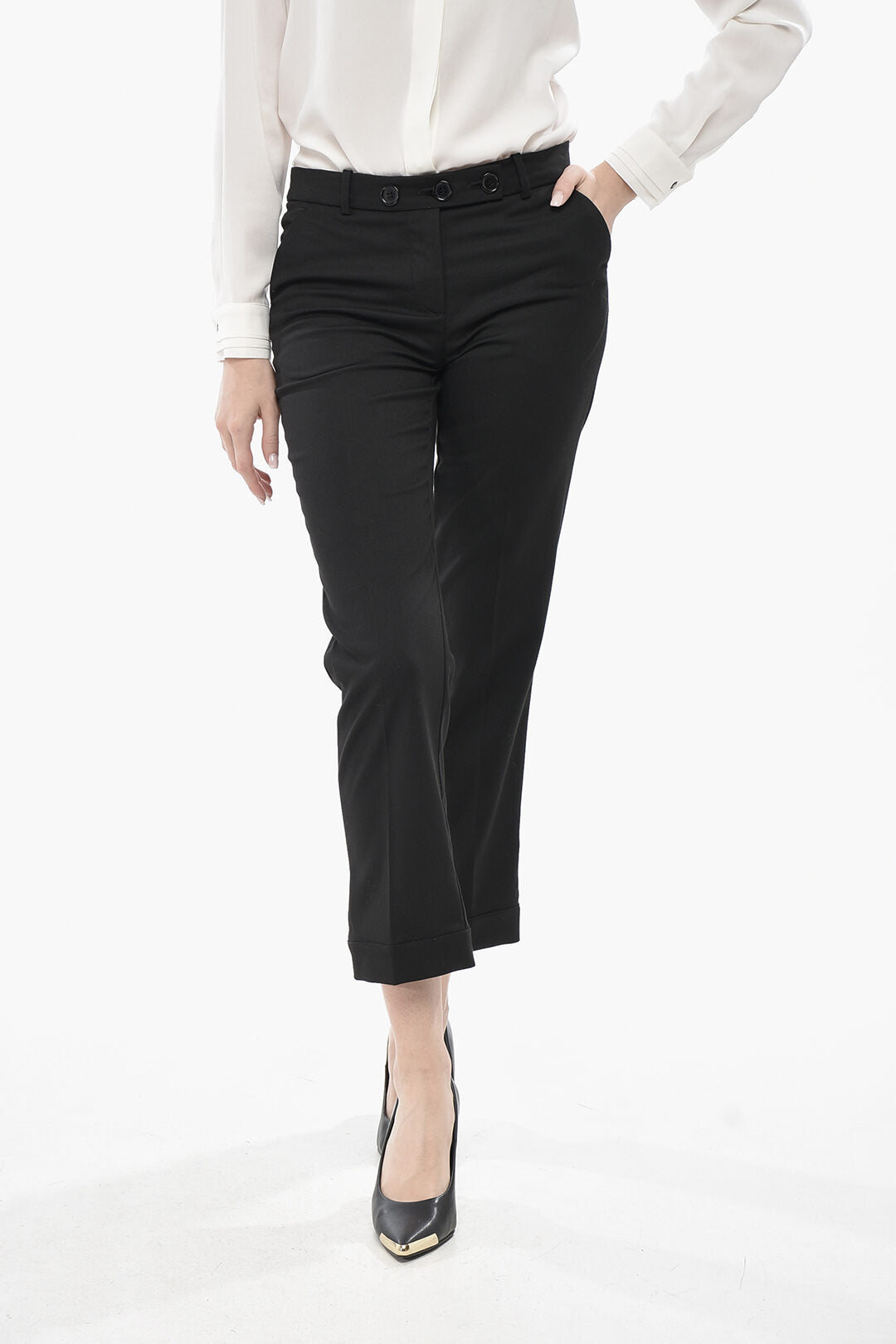 The Garment 3500~Cropped Fit PLUTO Pants with Belt Loops